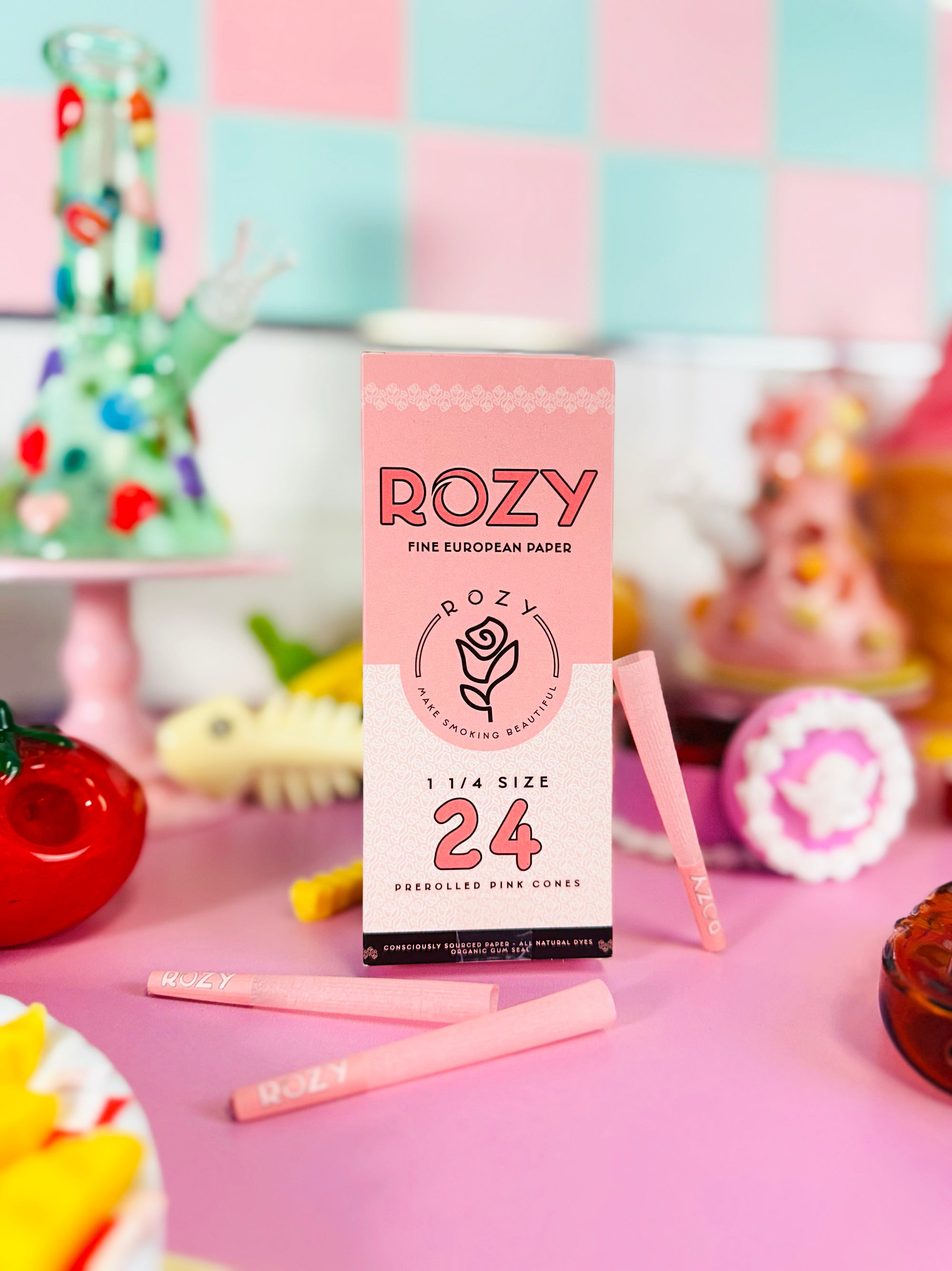 Rozy Pink Cones 24 pack
