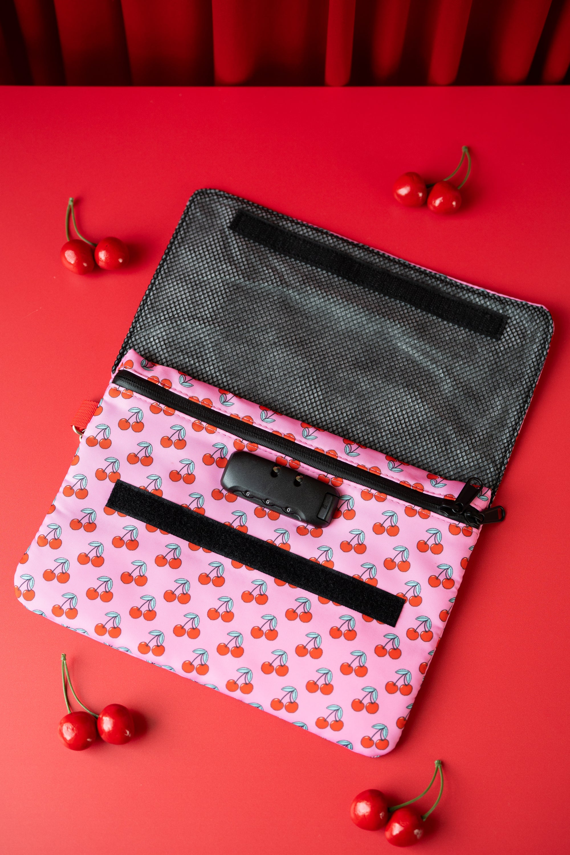 Smell Proof Bag with Lock- Cherry