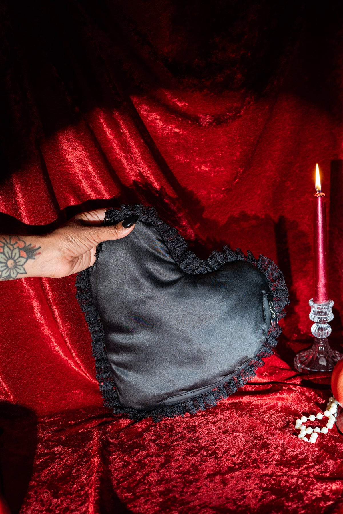 Corset Heart Stash Bag