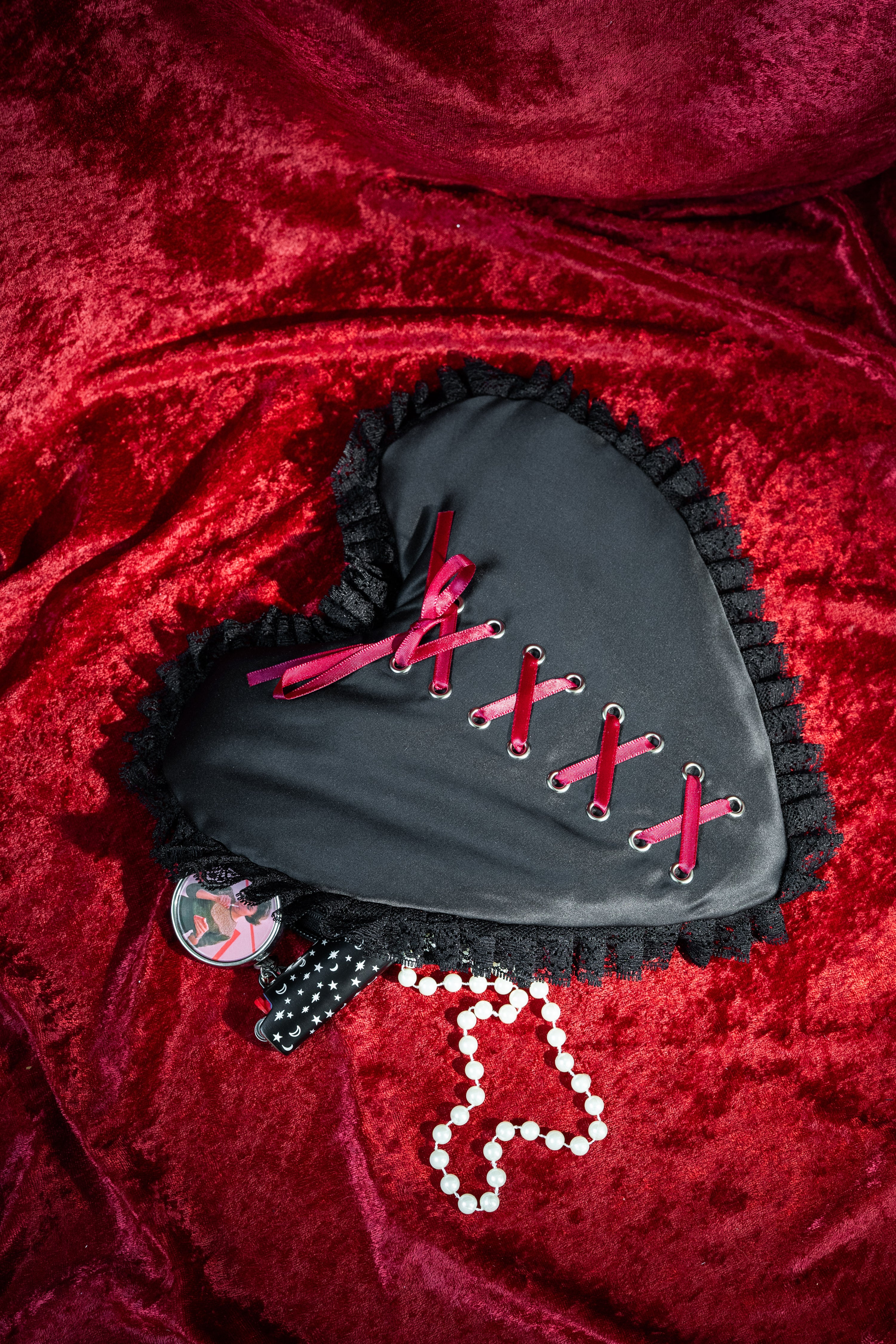 Corset Heart Stash Bag