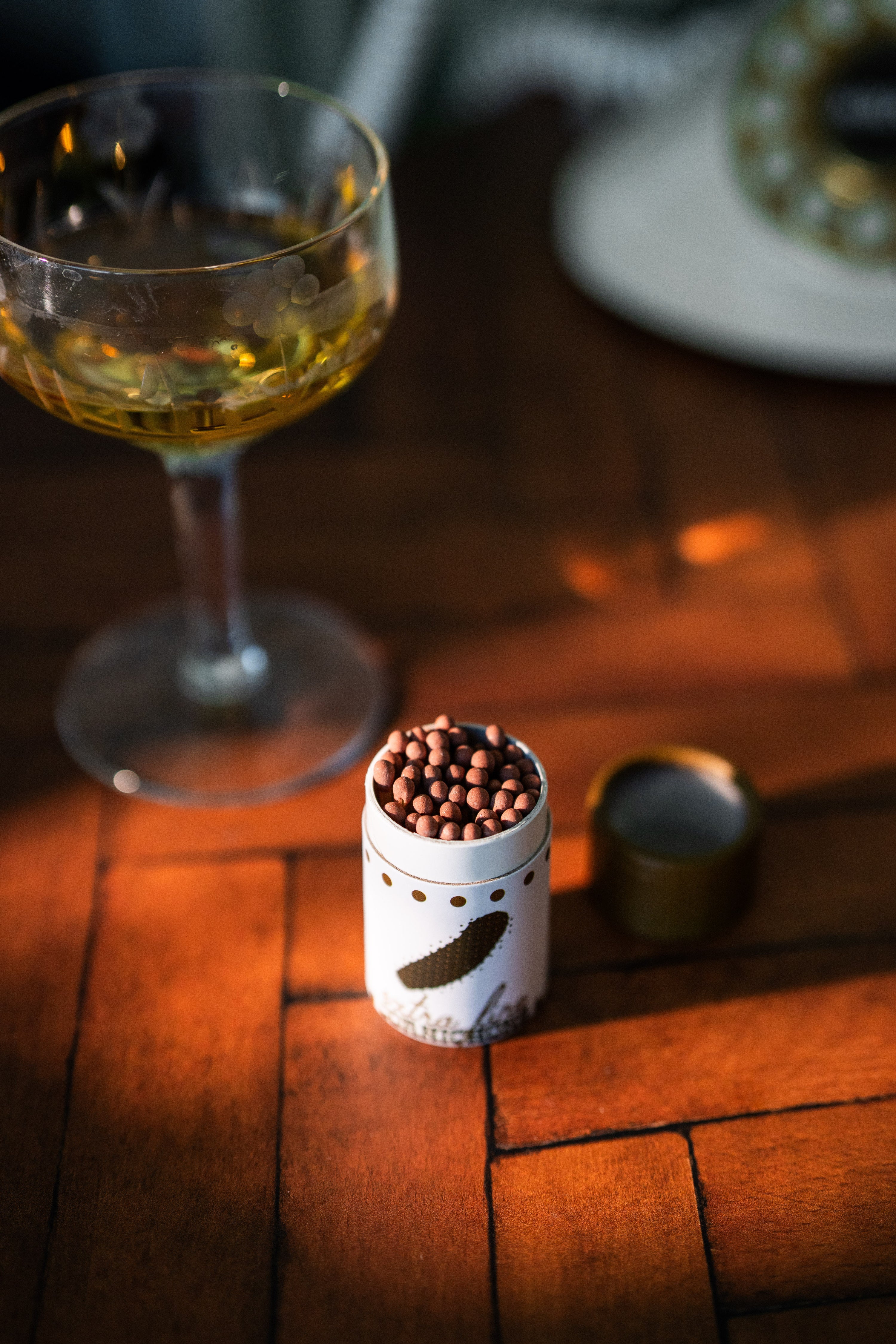 Cocktail Garnish Match Jar- Cornichon