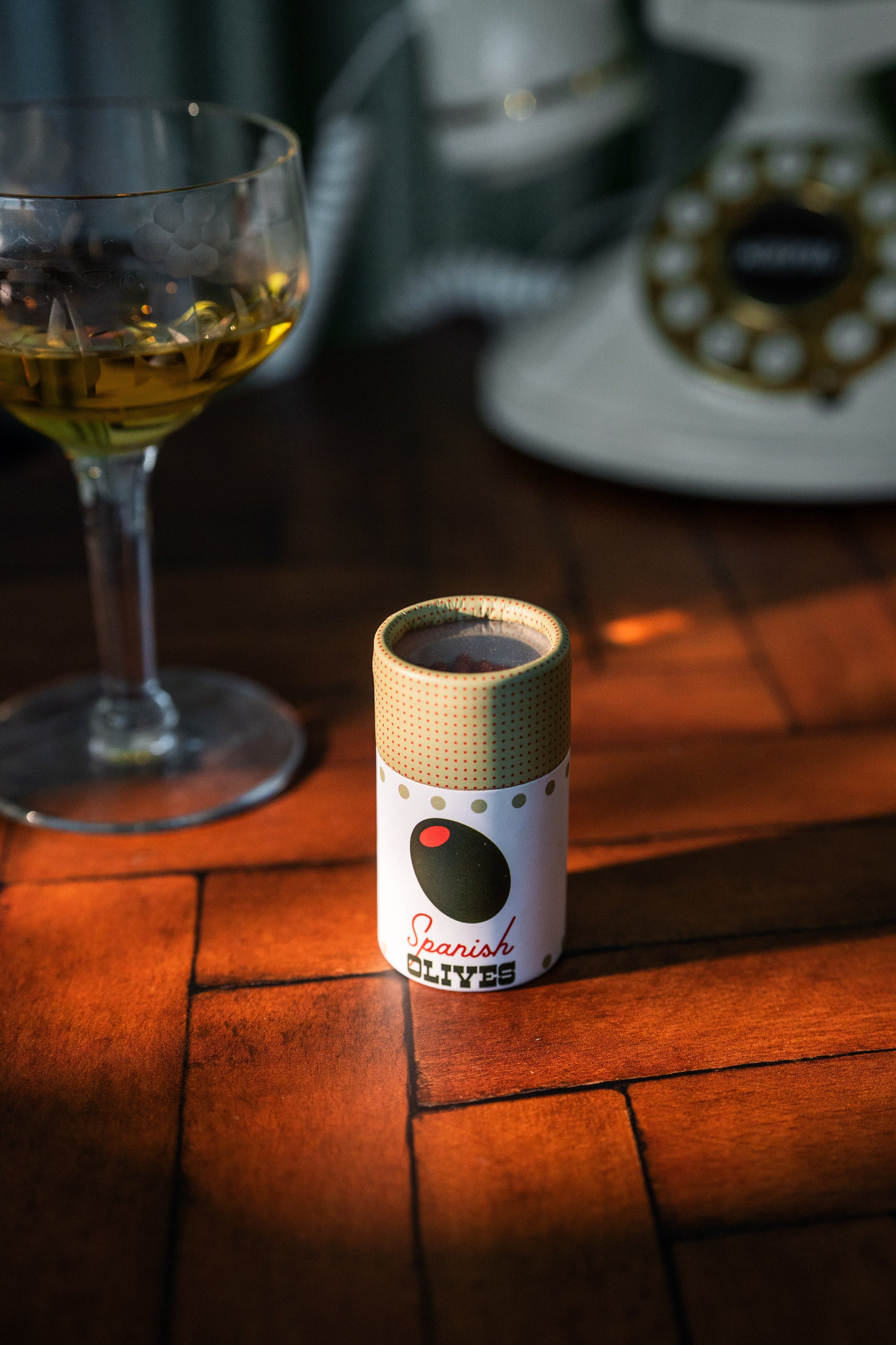 Cocktail Garnish Match Jar- Olives