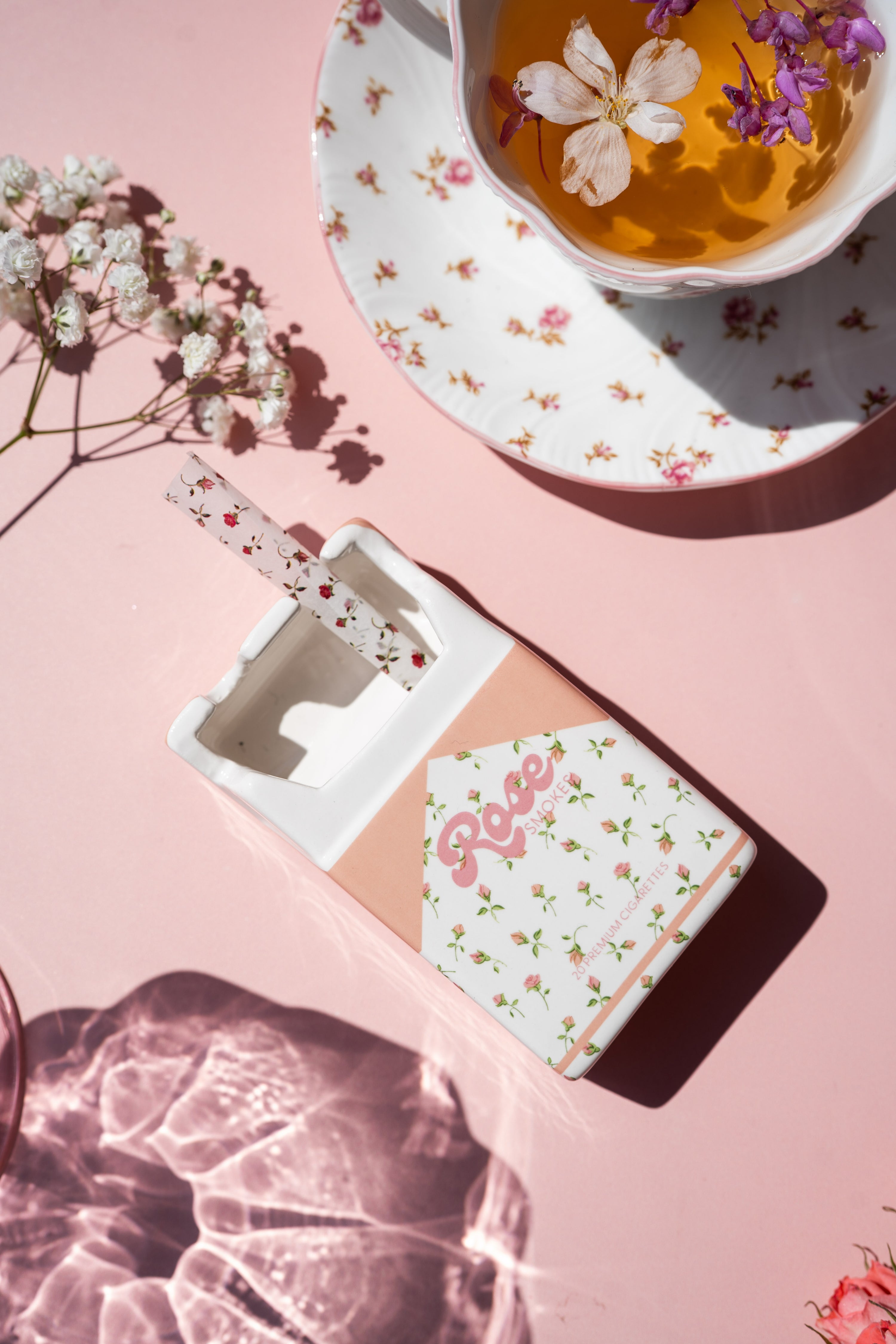 Rose Cig Box Ash Tray