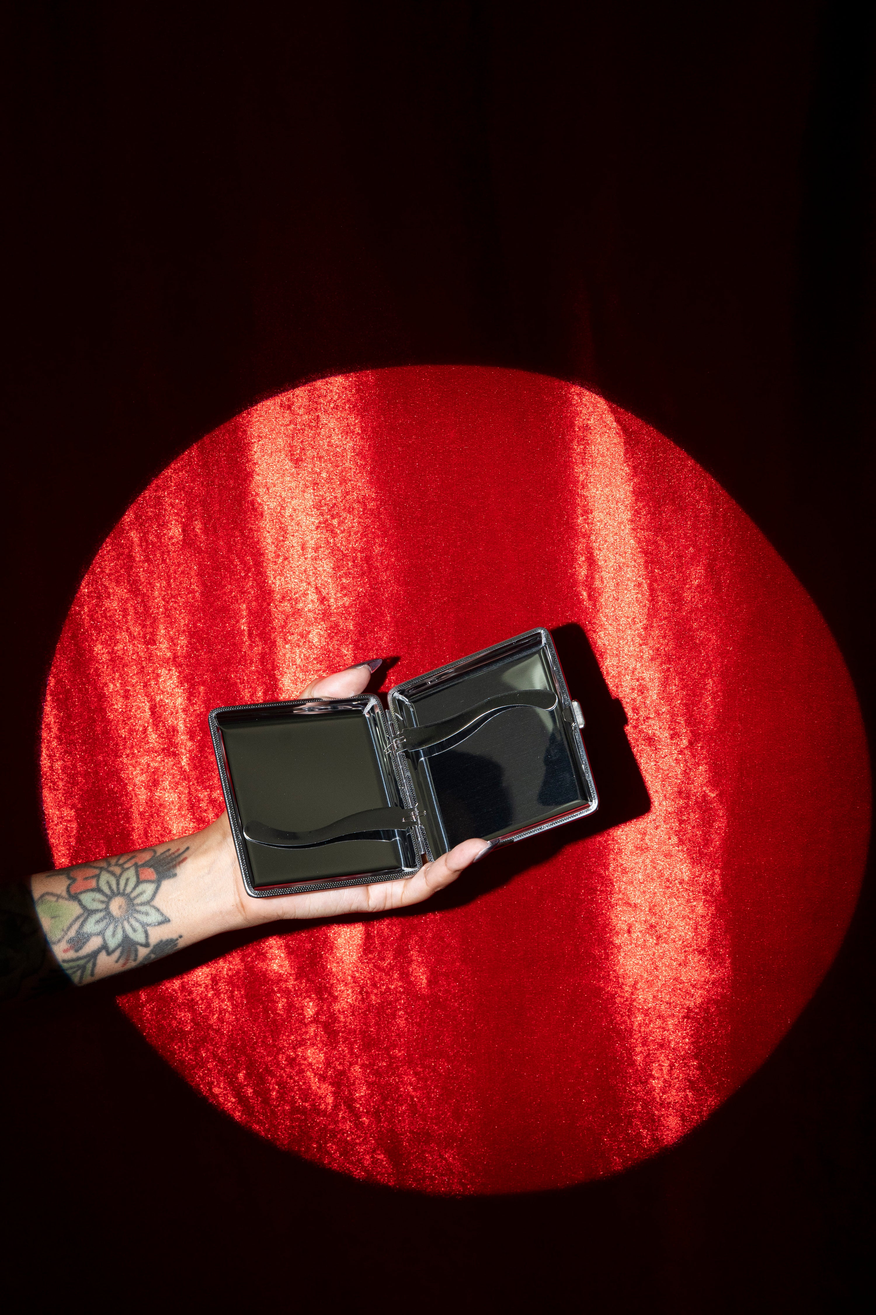 Rhinestone Cig Case- Black