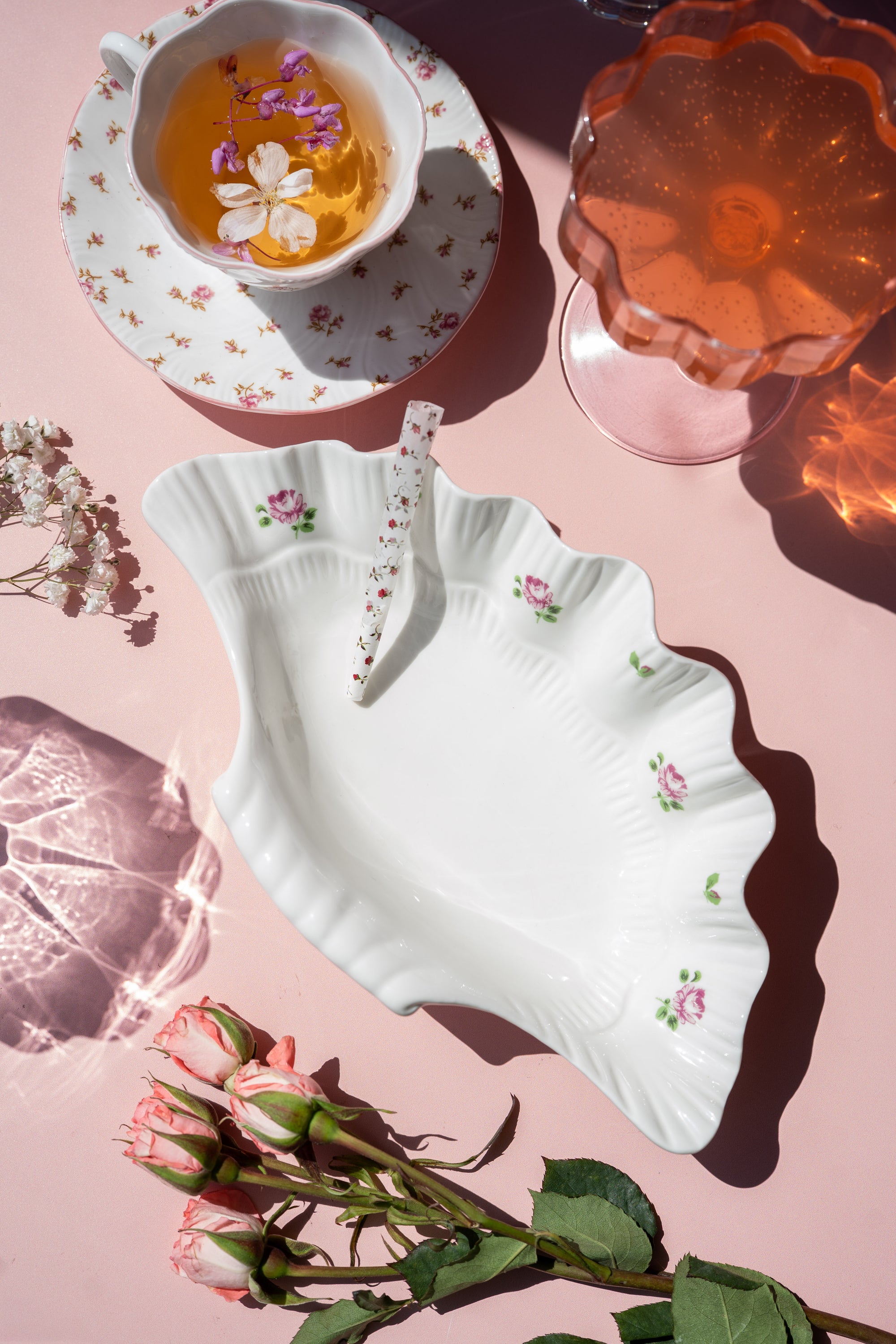 Floral Shell Ash Tray