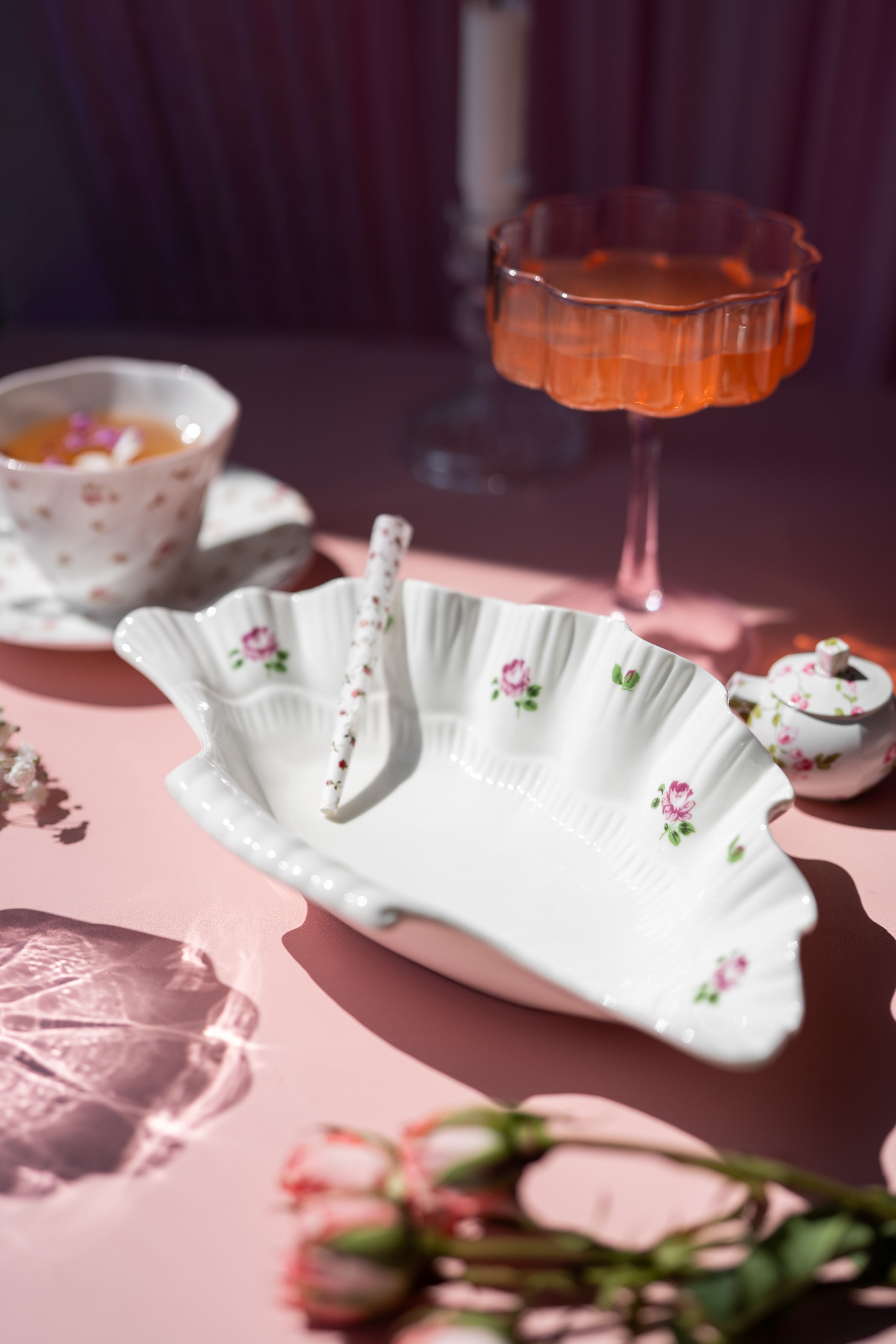 Floral Shell Ash Tray