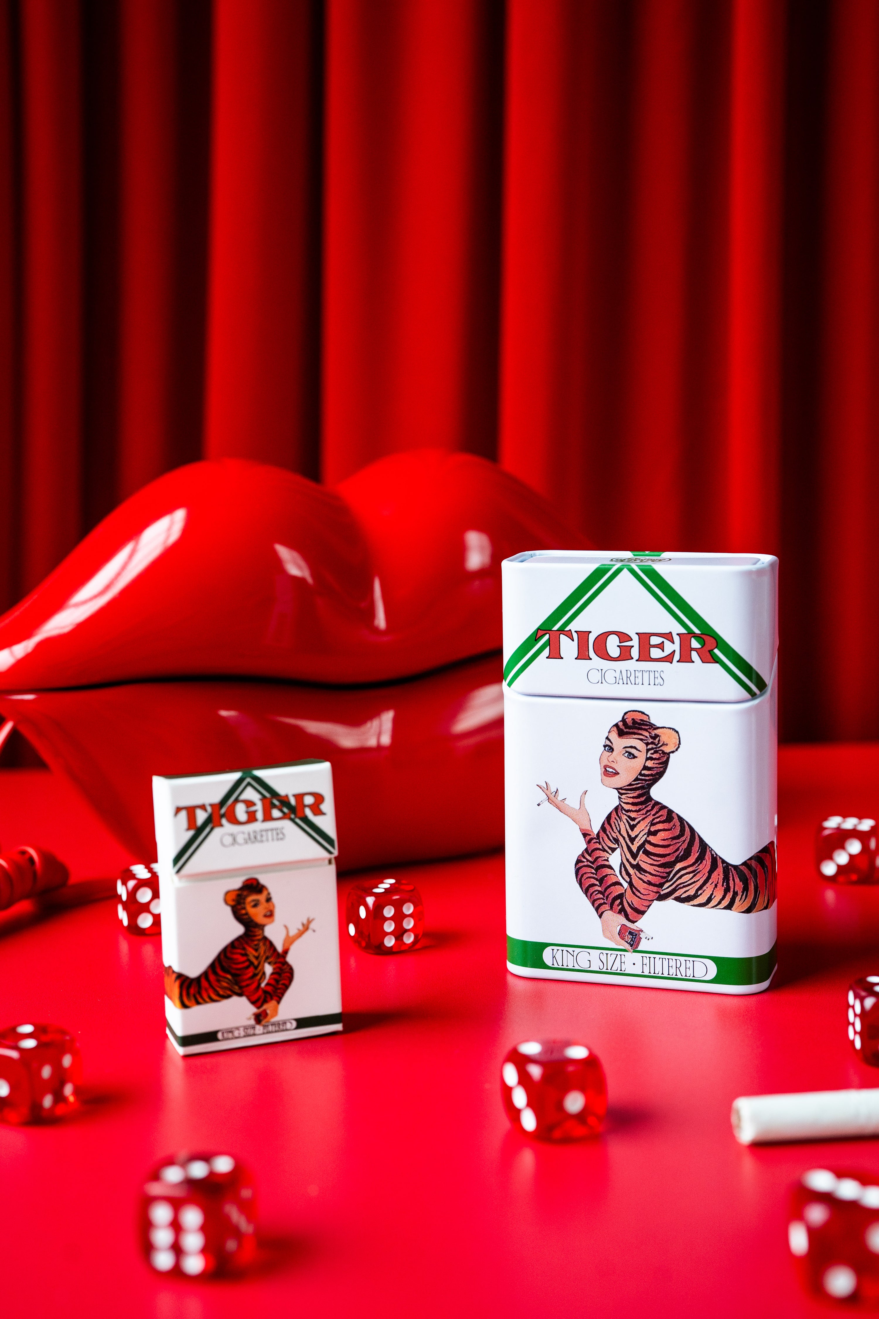 Tin Cig Case- Tiger