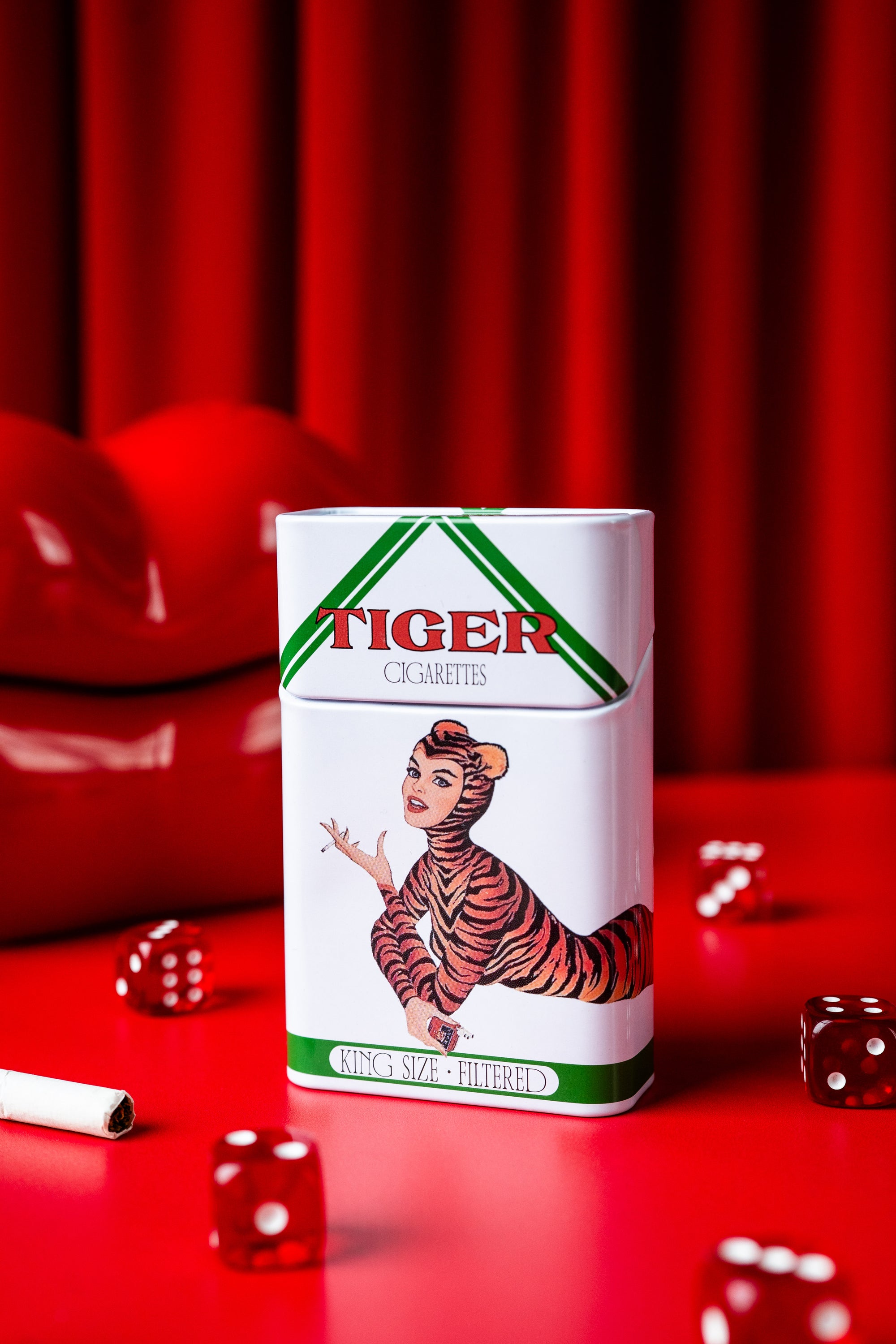 Tin Cig Case- Tiger