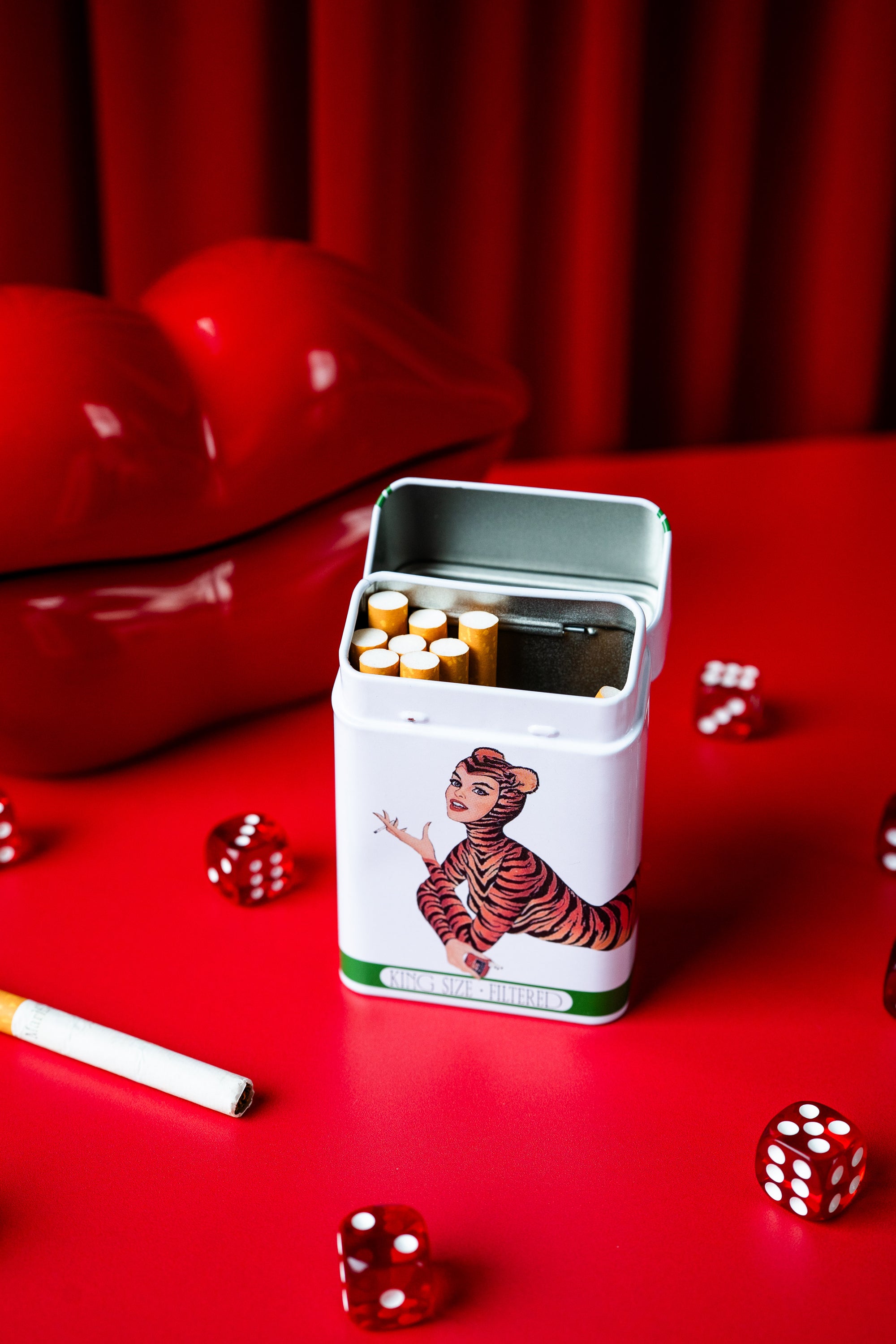 Tin Cig Case- Tiger