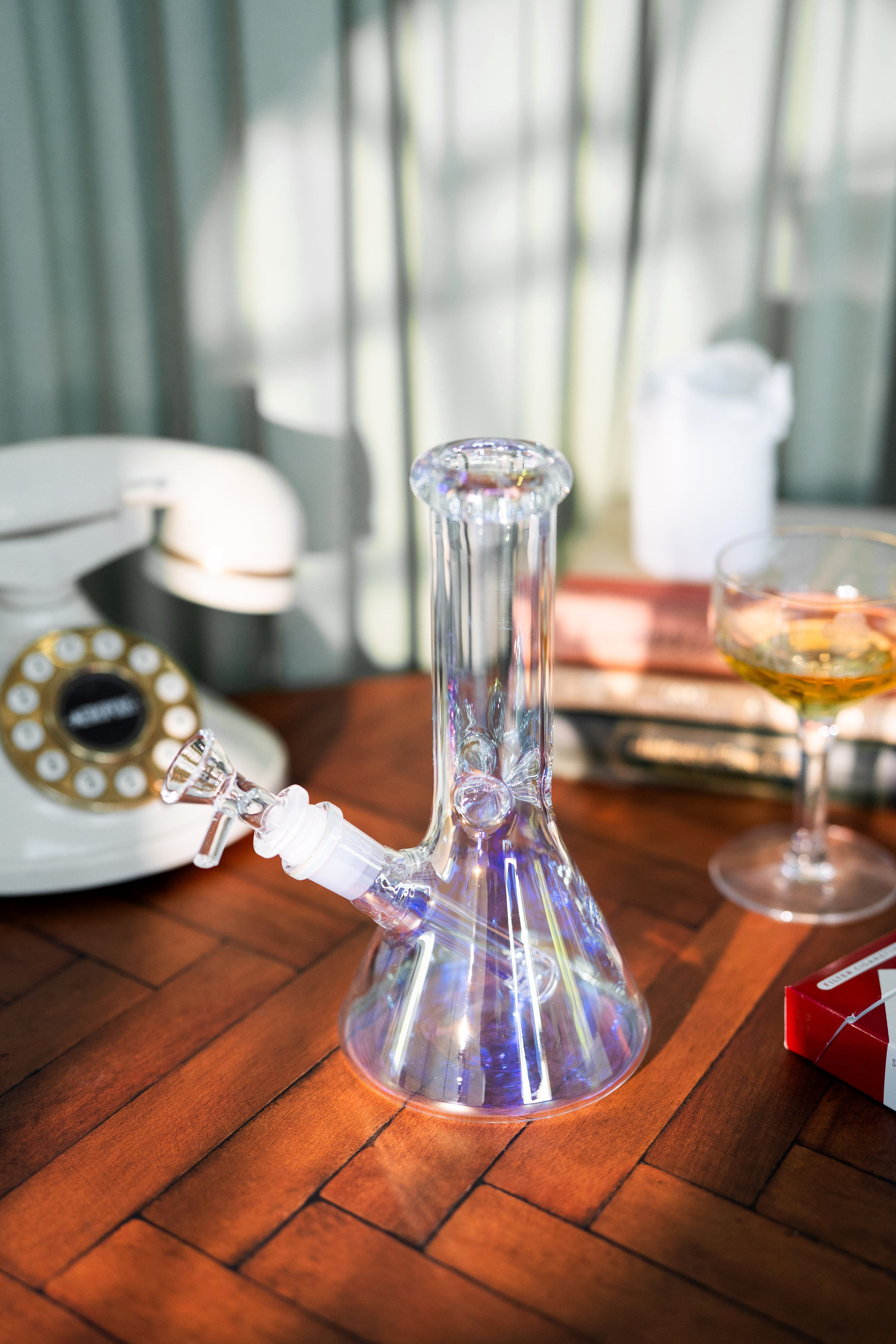 Baby Iridescent Beaker Bong