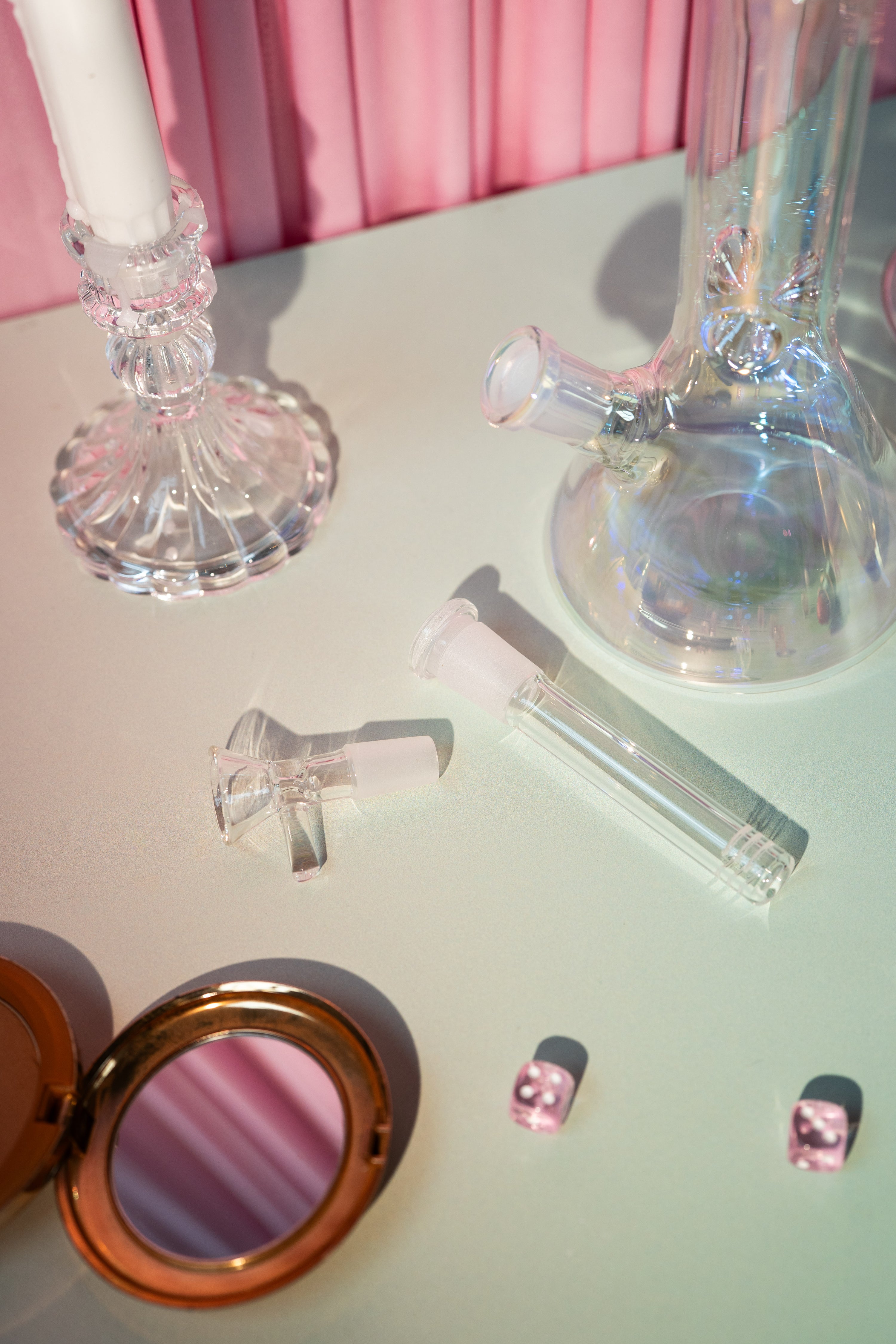 Baby Iridescent Beaker Bong