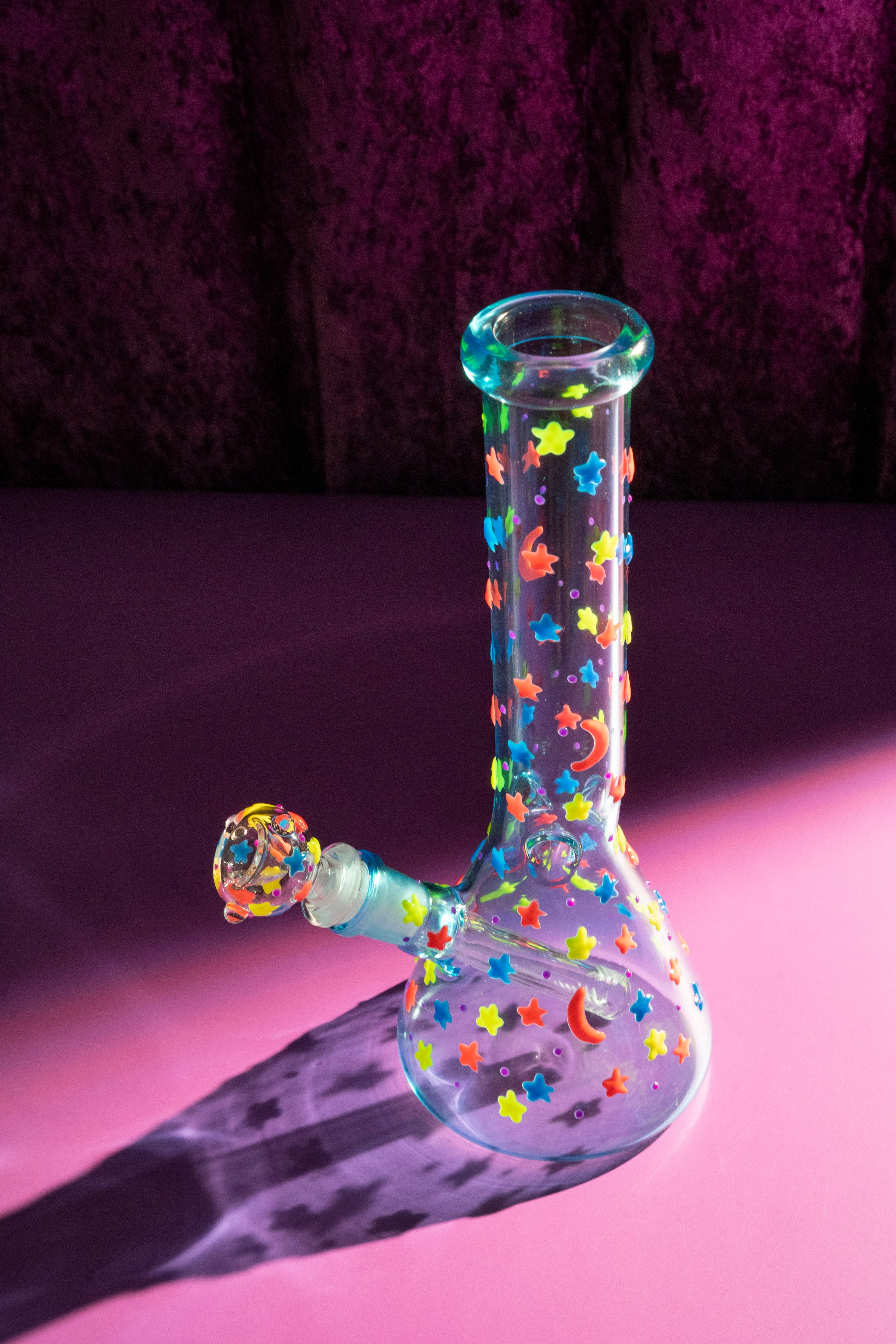 Glow in the Dark Night Sky Bong- Blue