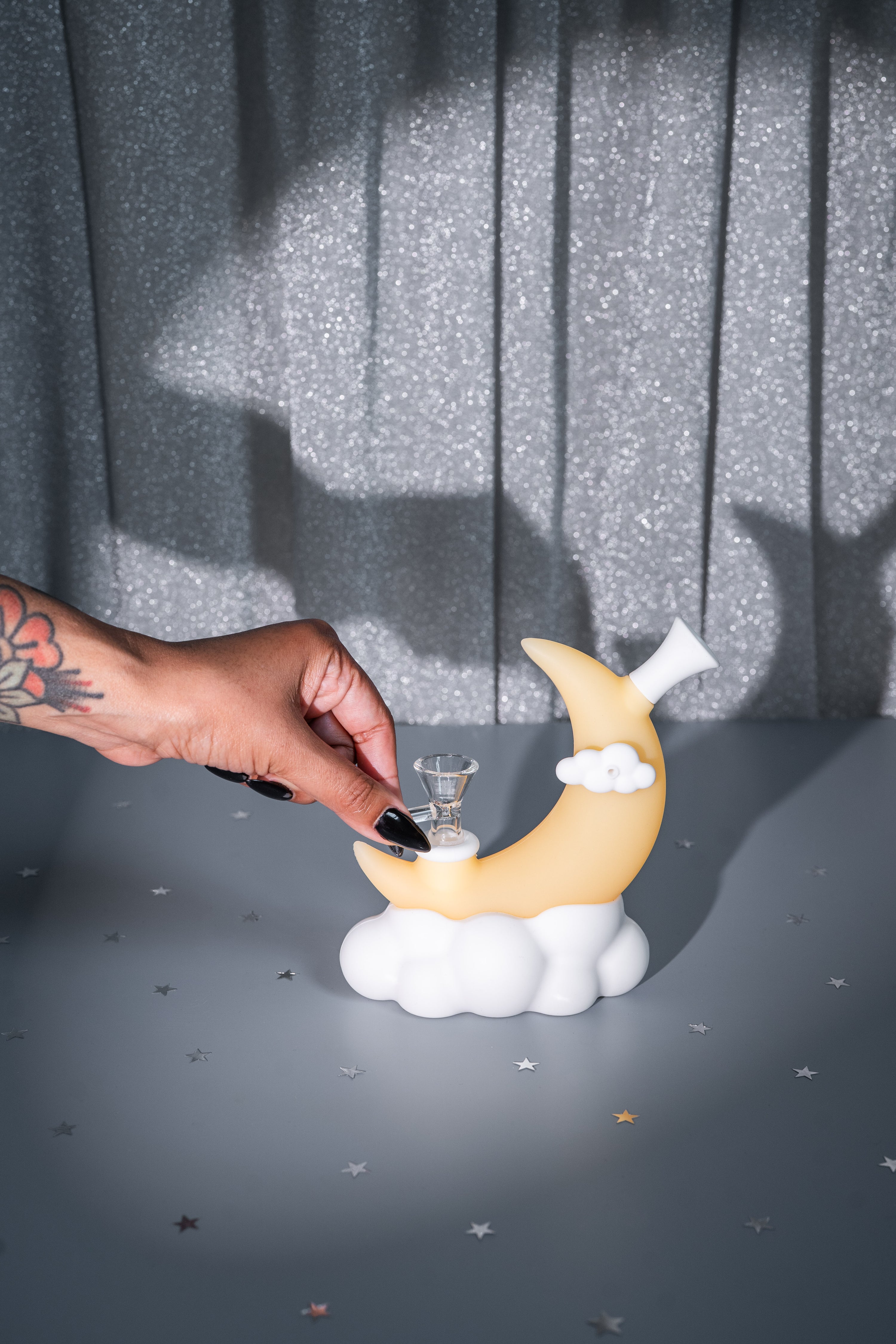 Crescent Moon Silicone Bubbler