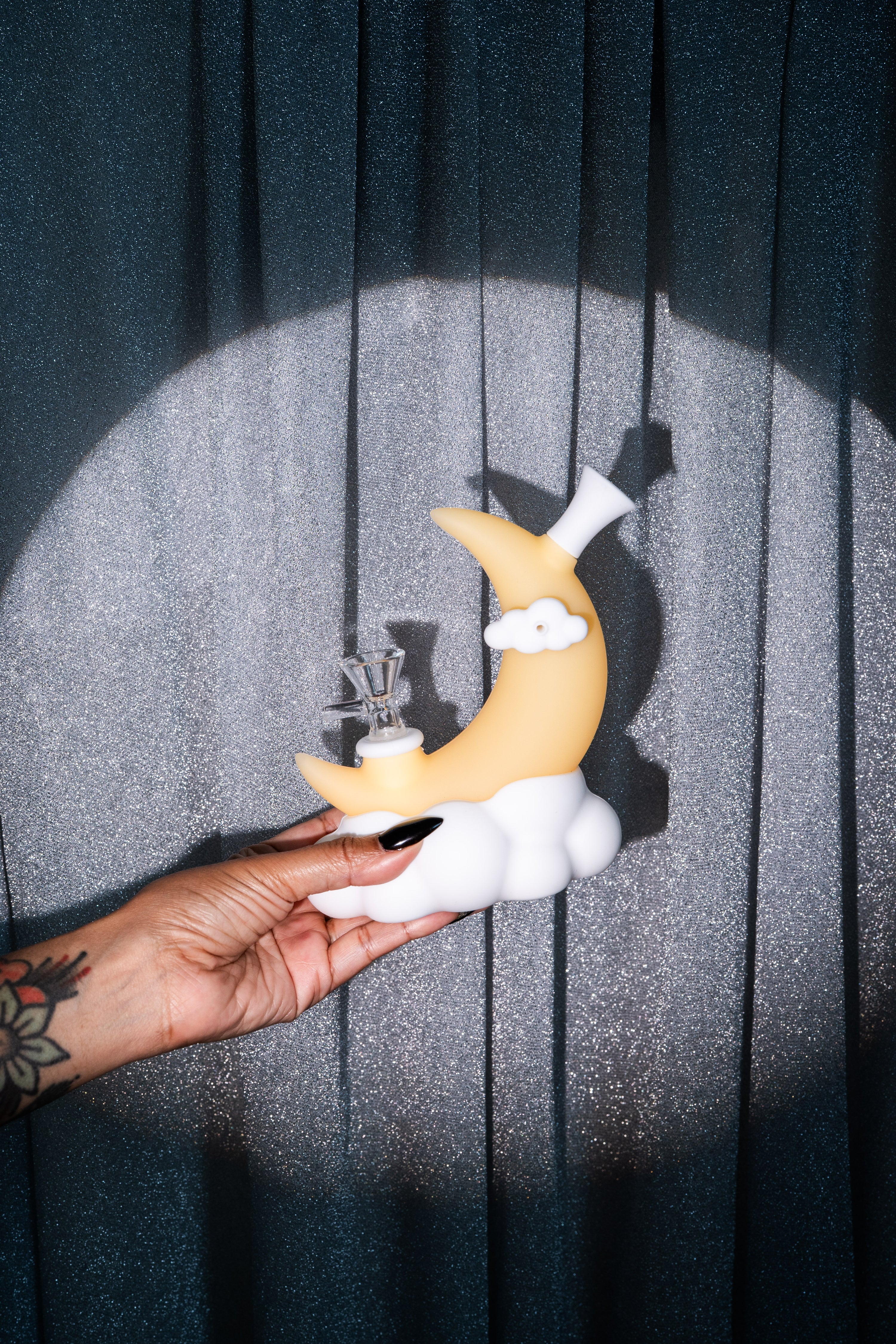 Crescent Moon Silicone Bubbler