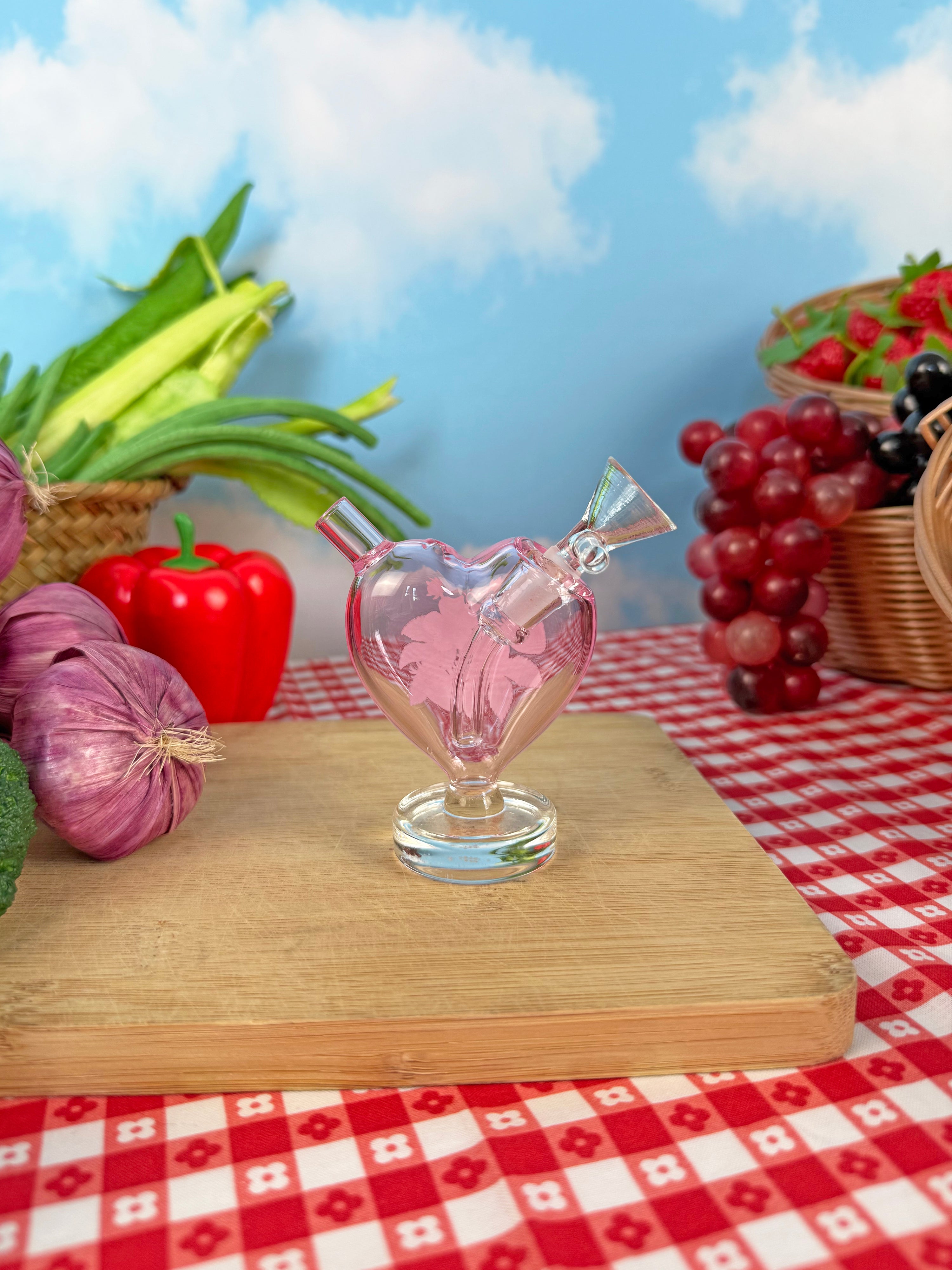 Convertible Heart Bubbler- Strawberry