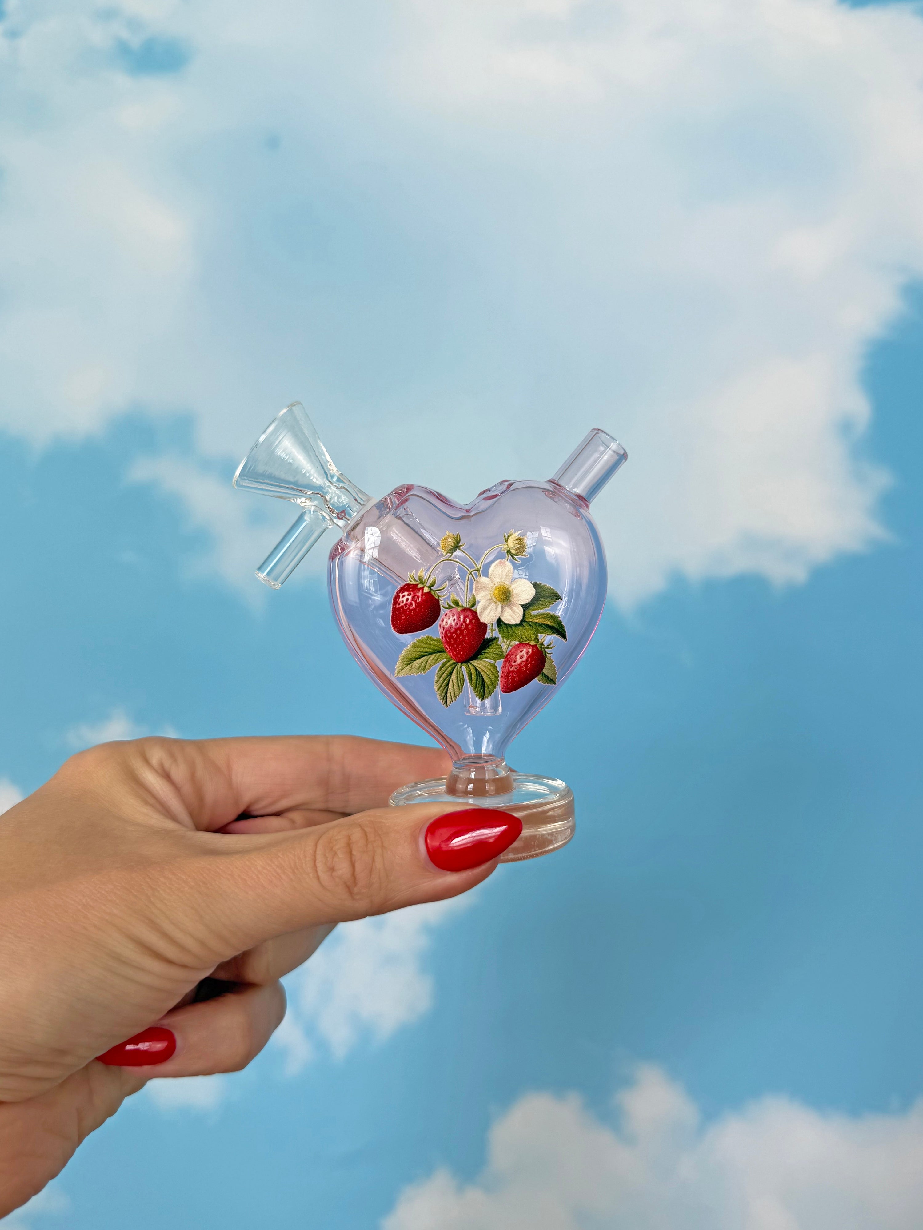 Convertible Heart Bubbler- Strawberry
