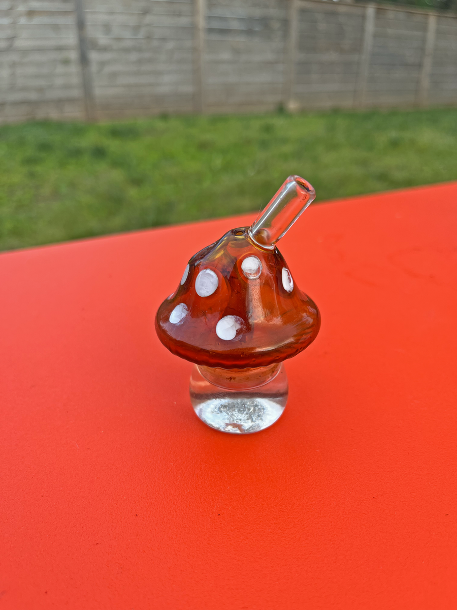Mushroom Joint Bubbler- Amber