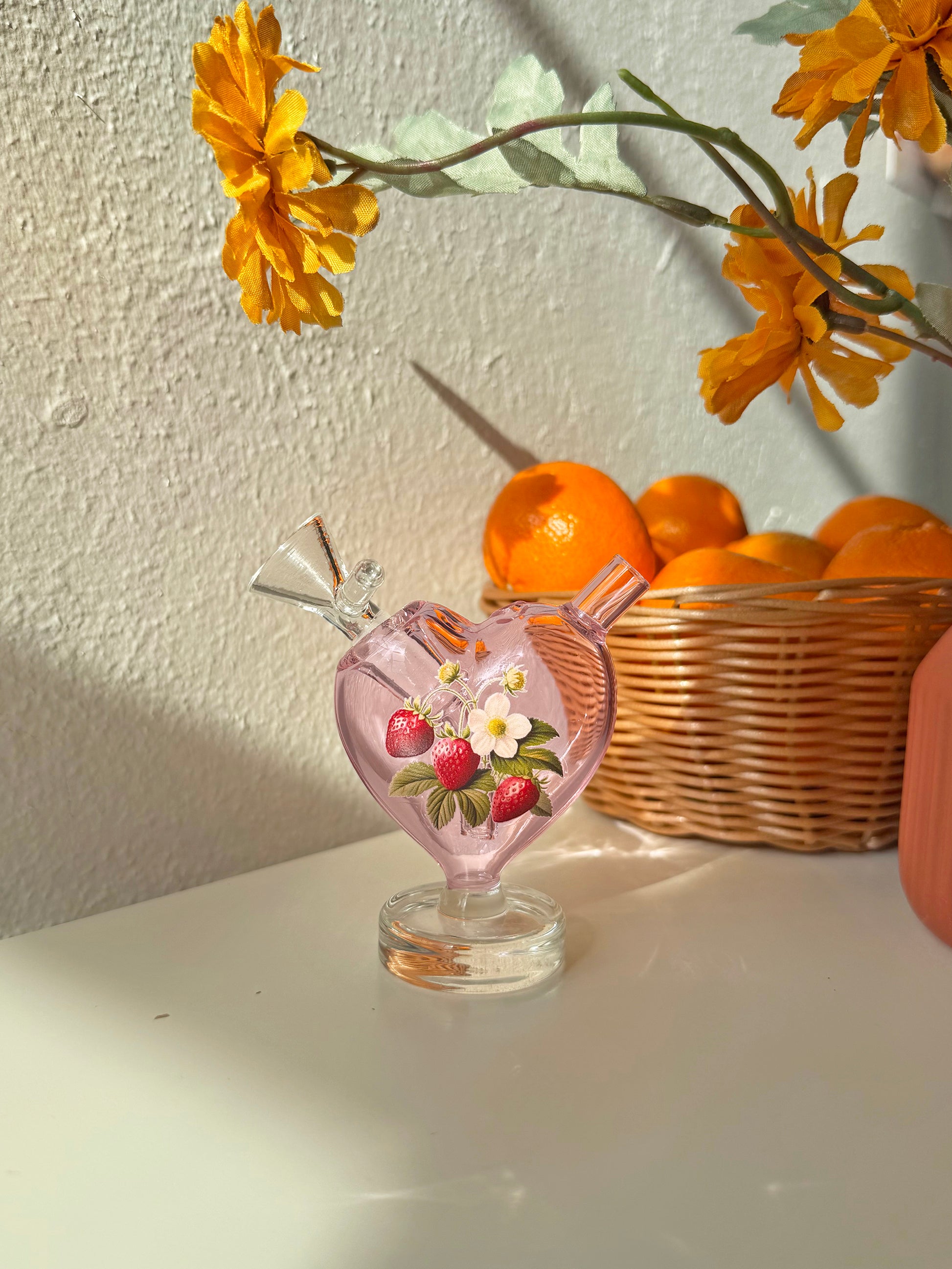 Convertible Heart Bubbler- Strawberry