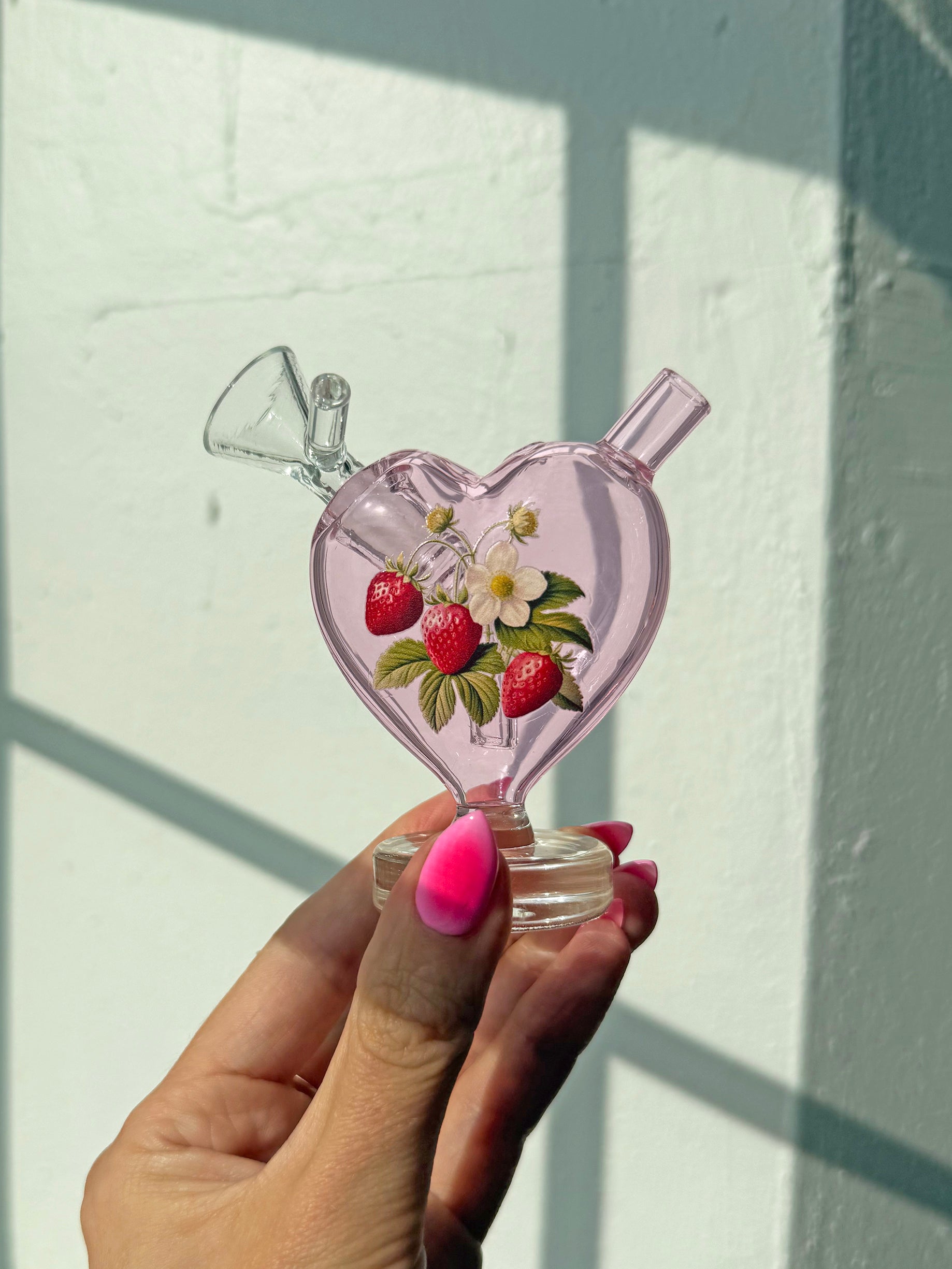 Convertible Heart Bubbler- Strawberry