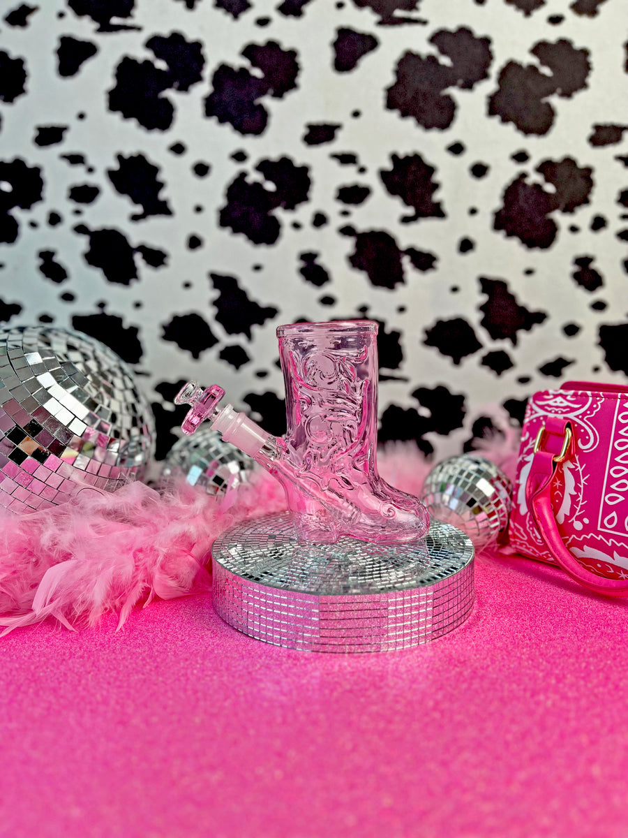 Cowboy Boot Bong - Pink