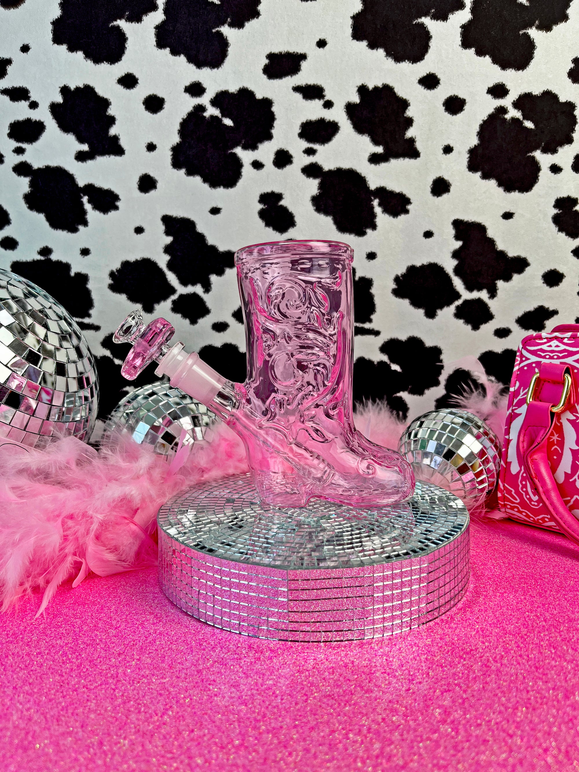 Cowboy Boot Bong - Pink
