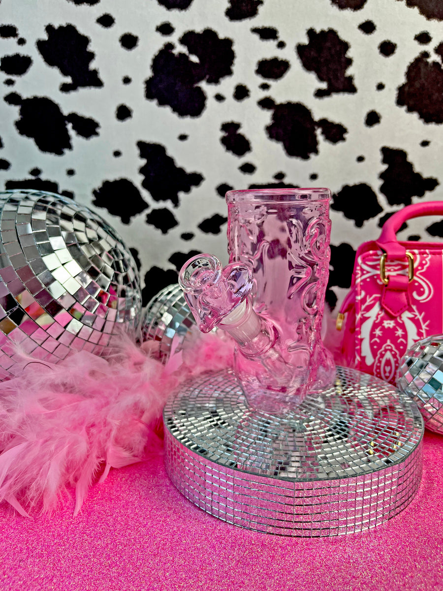 Cowboy Boot Bong - Pink