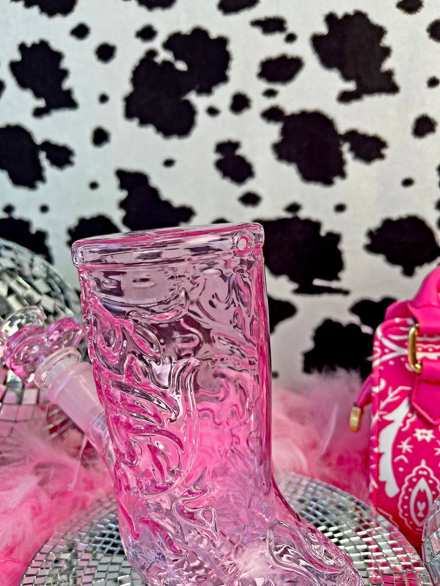 Cowboy Boot Bong - Pink
