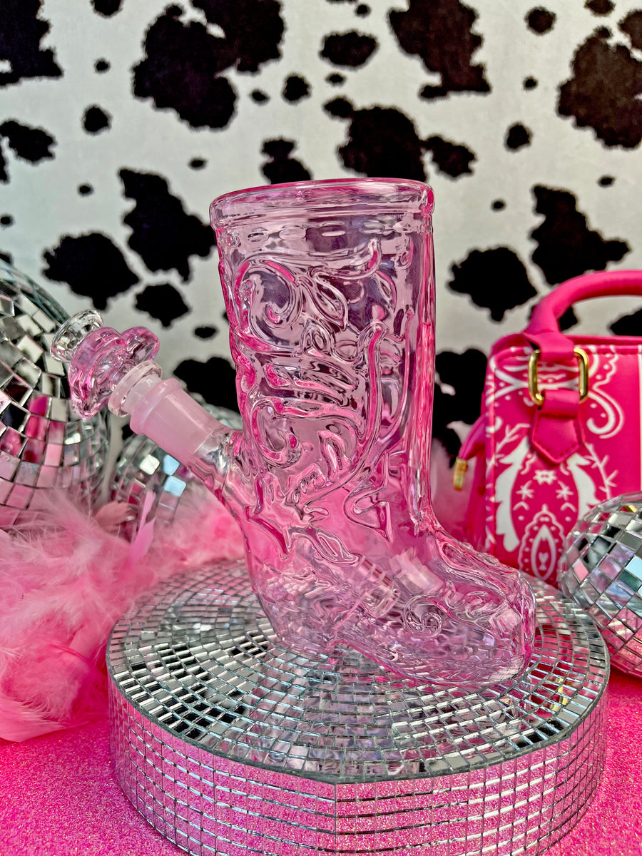 Cowboy Boot Bong - Pink