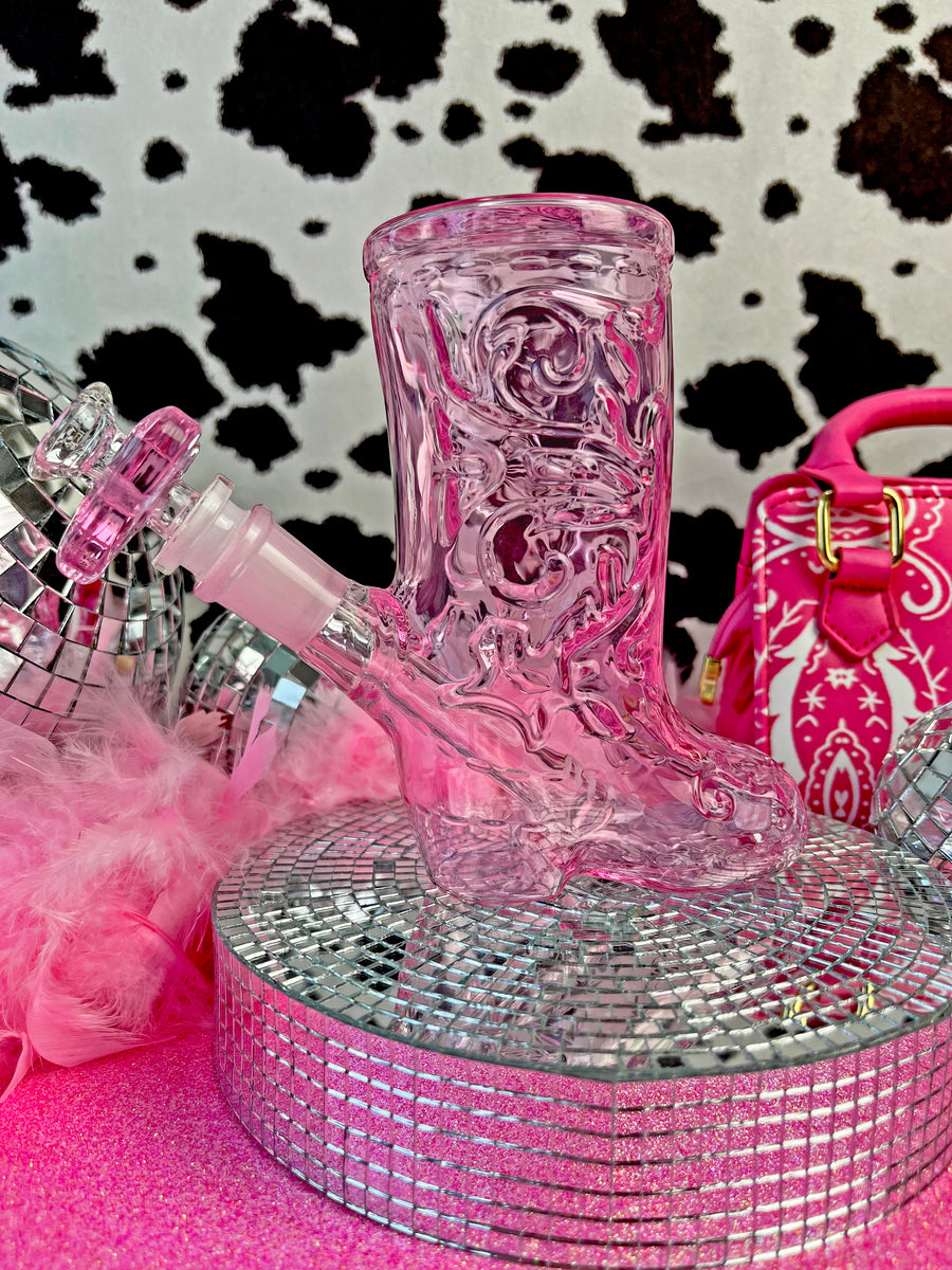 Cowboy Boot Bong - Pink