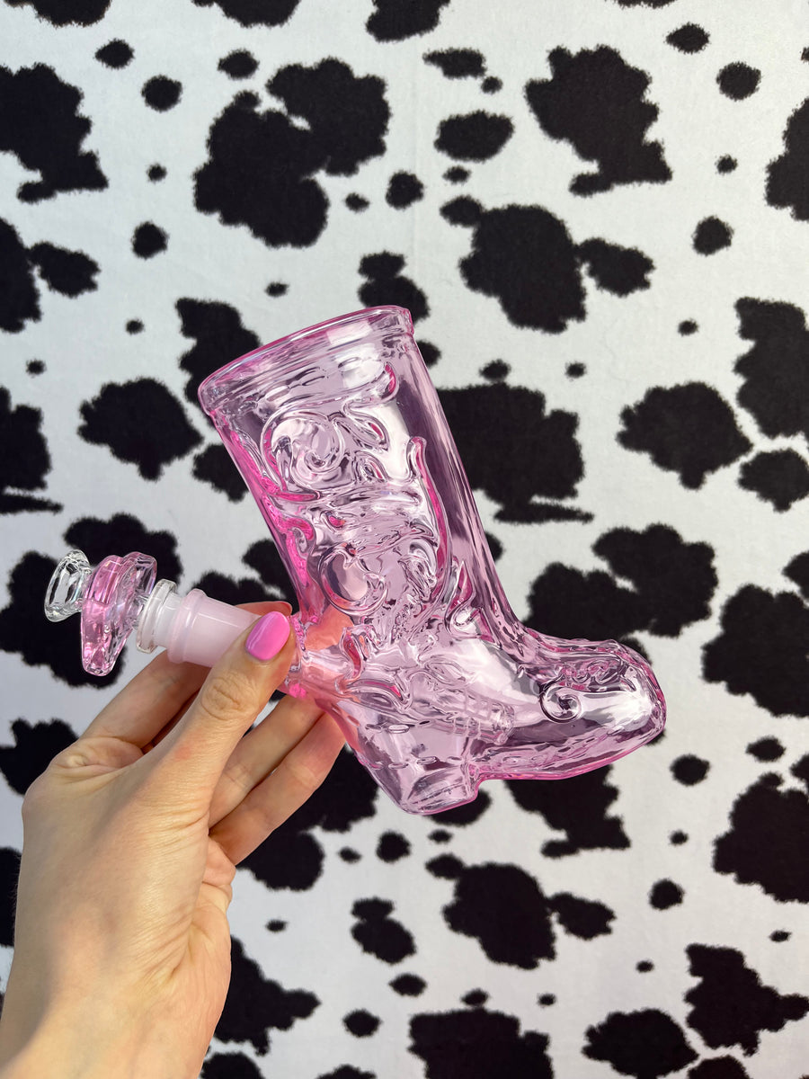 Cowboy Boot Bong - Pink