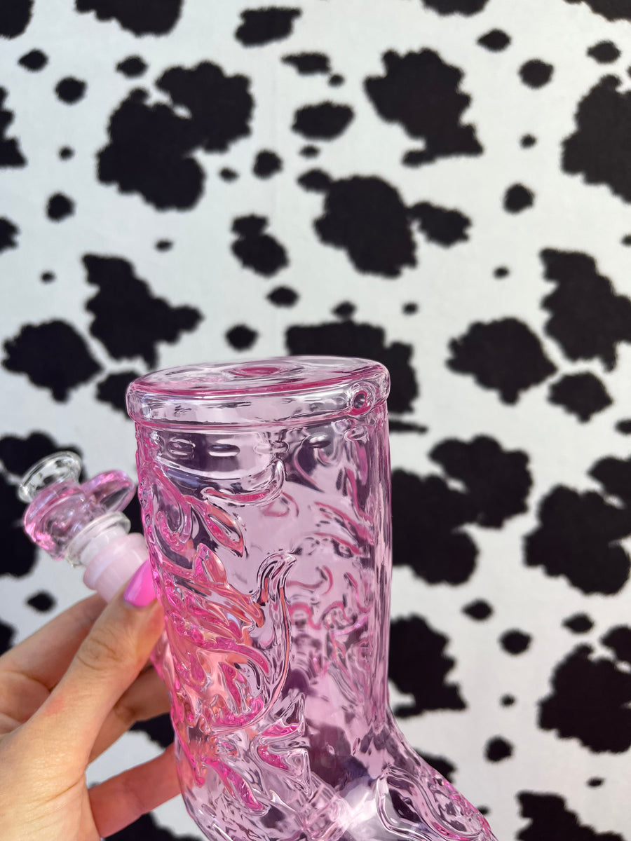 Cowboy Boot Bong - Pink