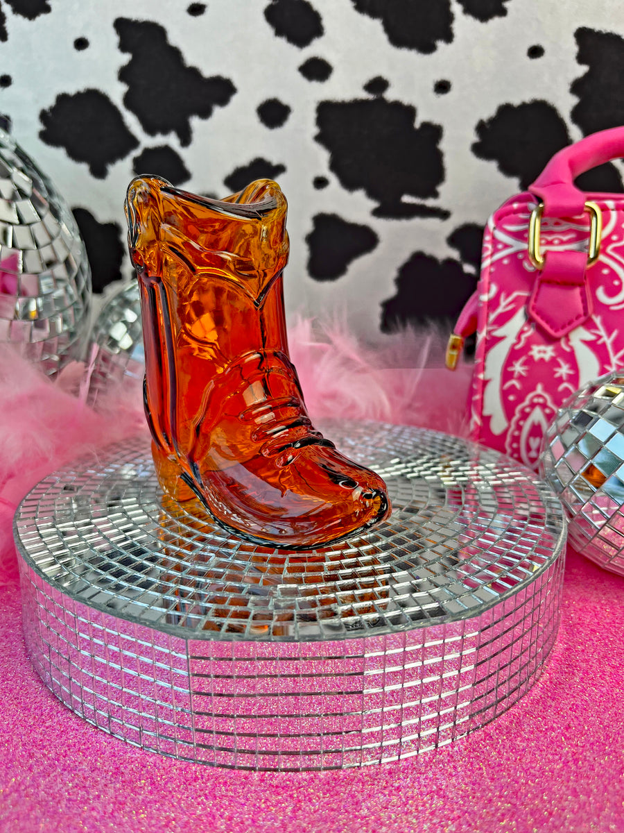 Cowgirl Boot Pipe - Amber