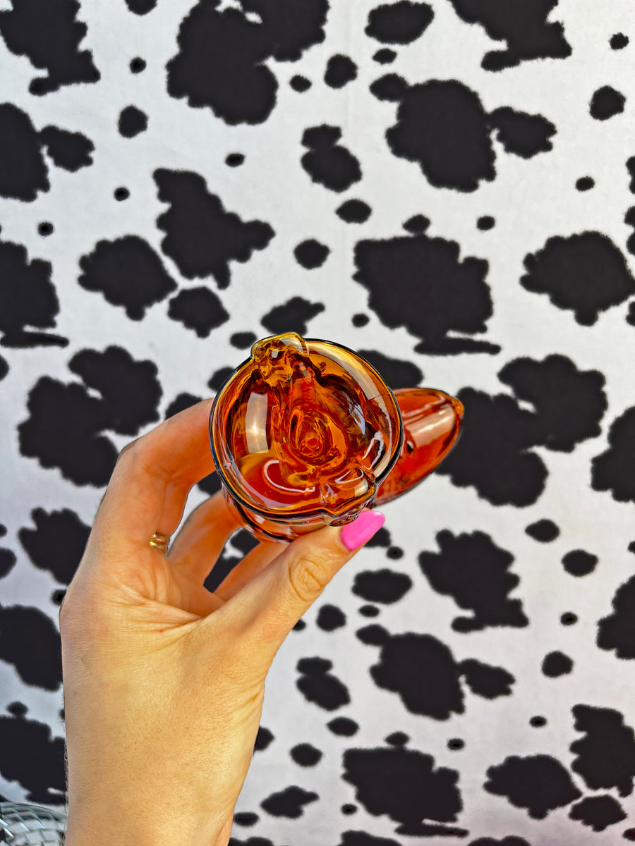 Cowgirl Boot Pipe - Amber