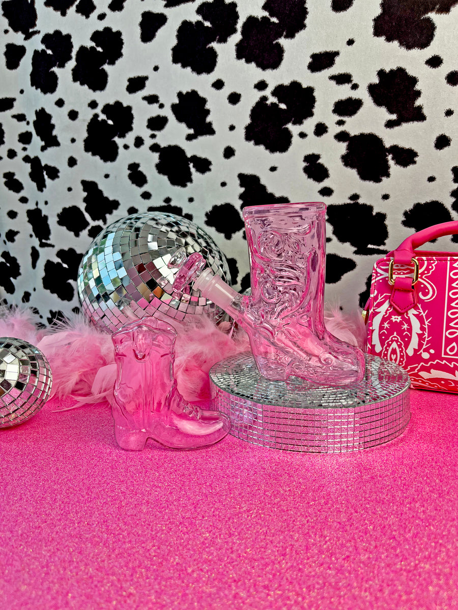 Cowgirl Boot Pipe - Pink