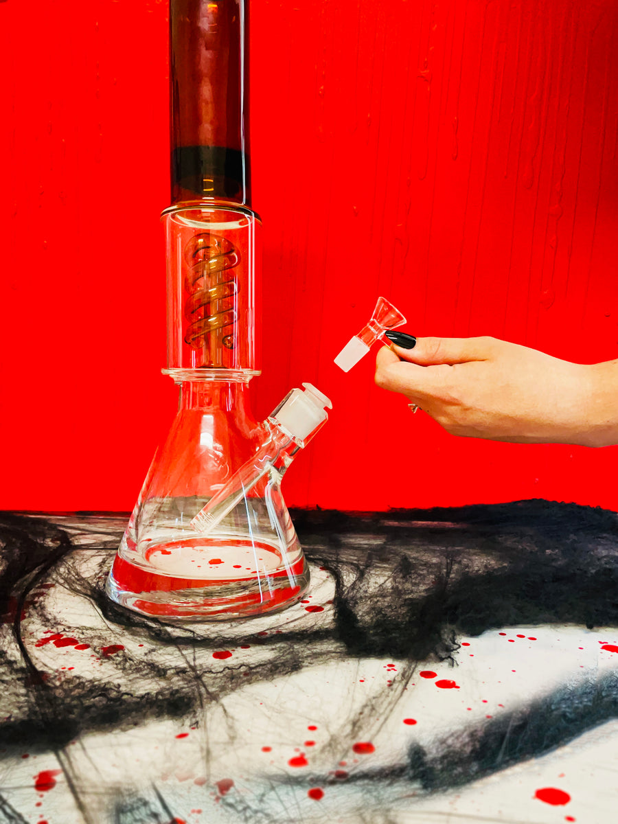 Twirly Girl Beaker Bong- Amber