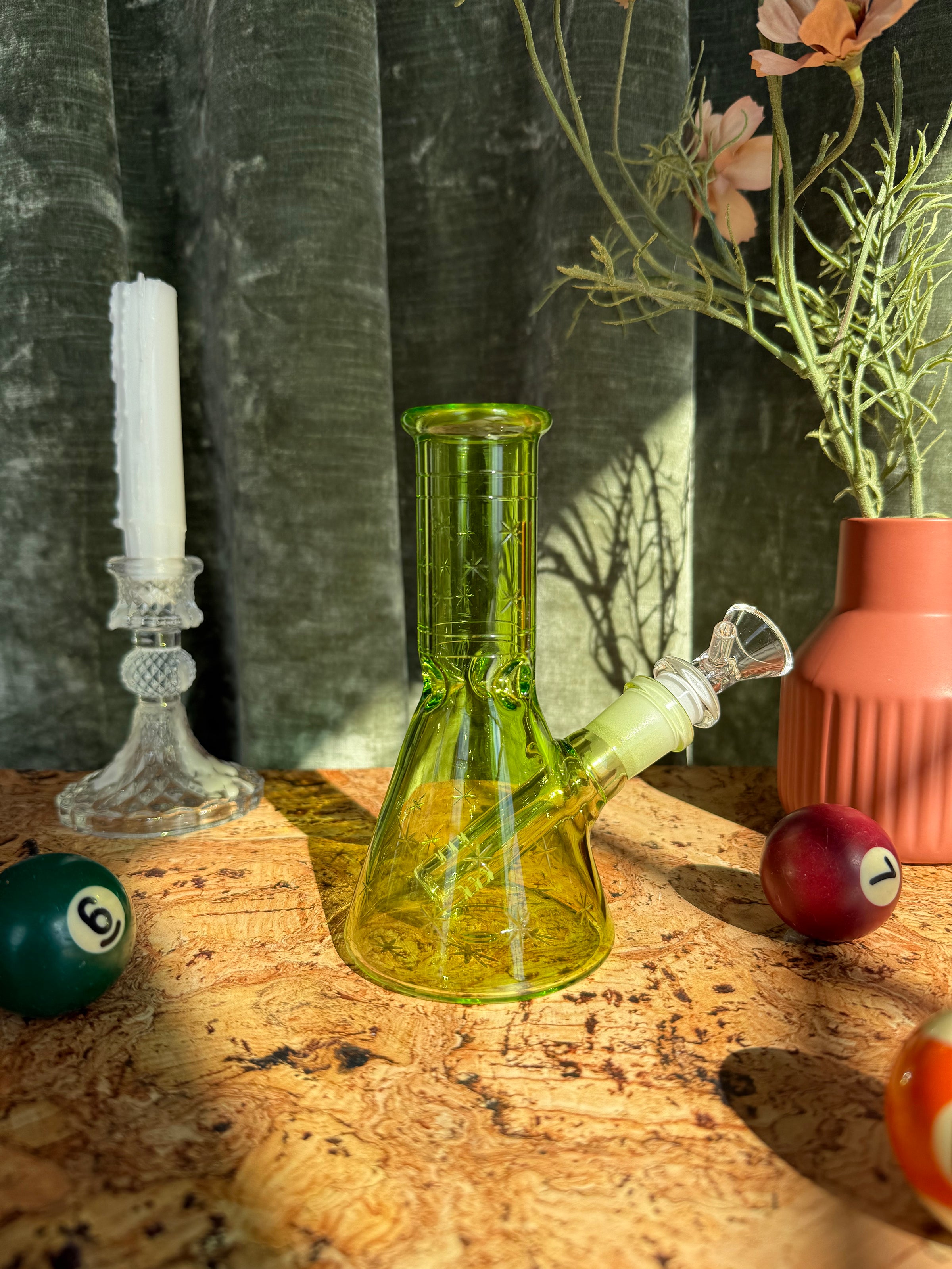 Mini Starburst Bong- Green