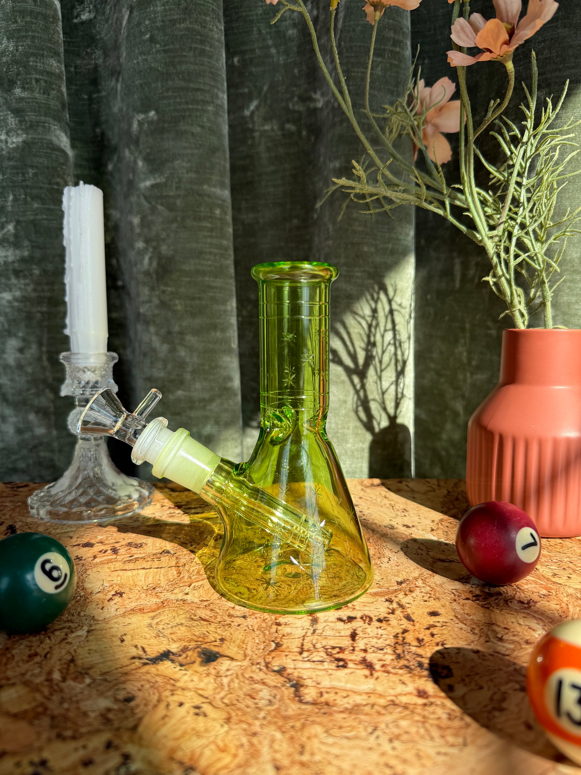 Mini Starburst Bong- Green