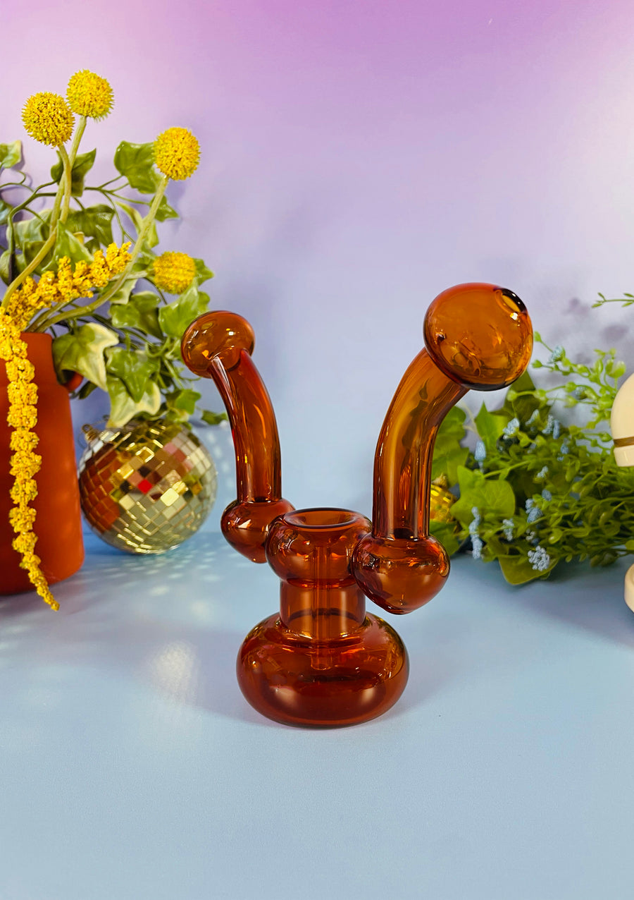 Buddy System Double Bubbler - Amber