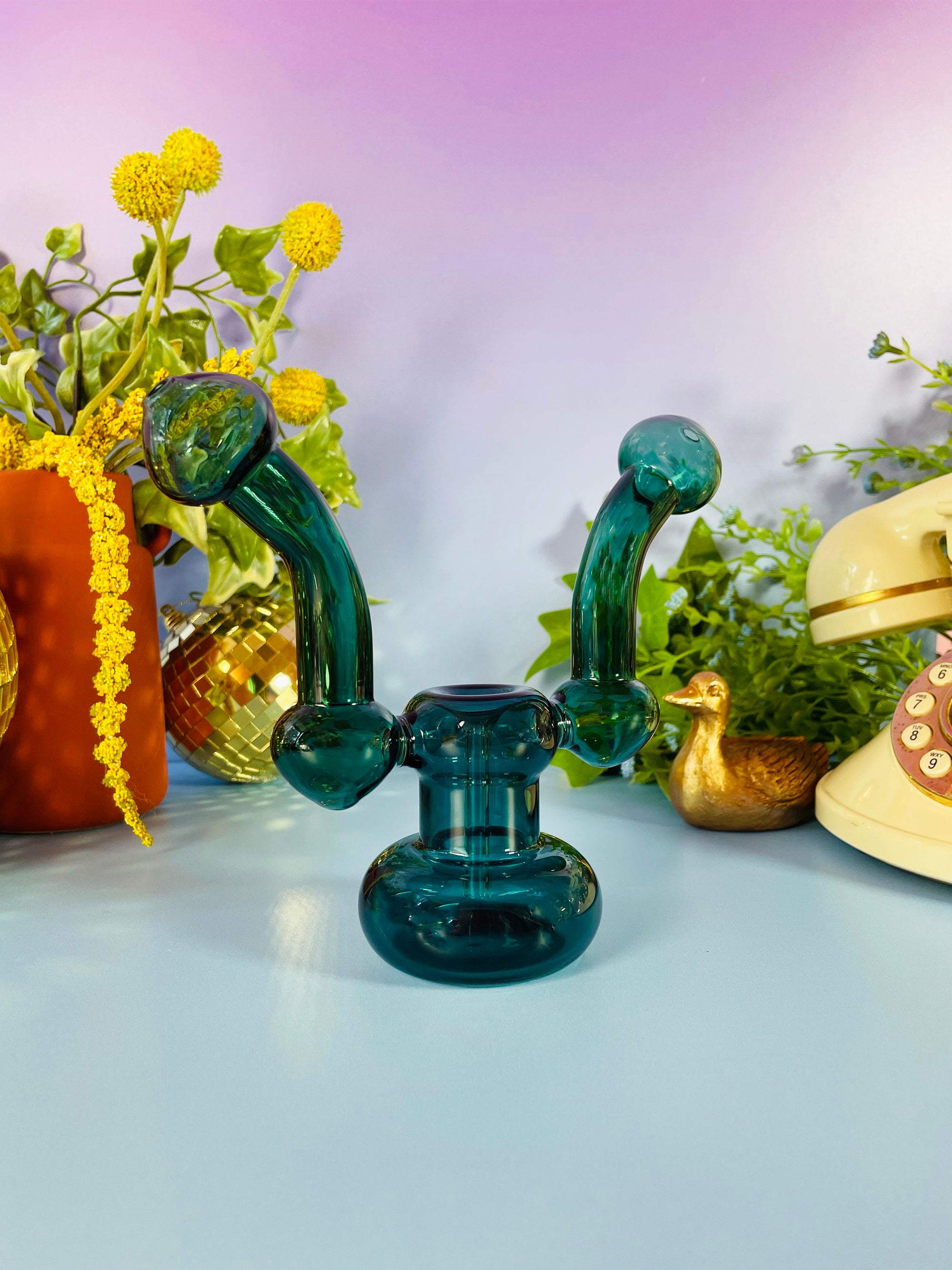 Buddy System Double Bubbler - Teal