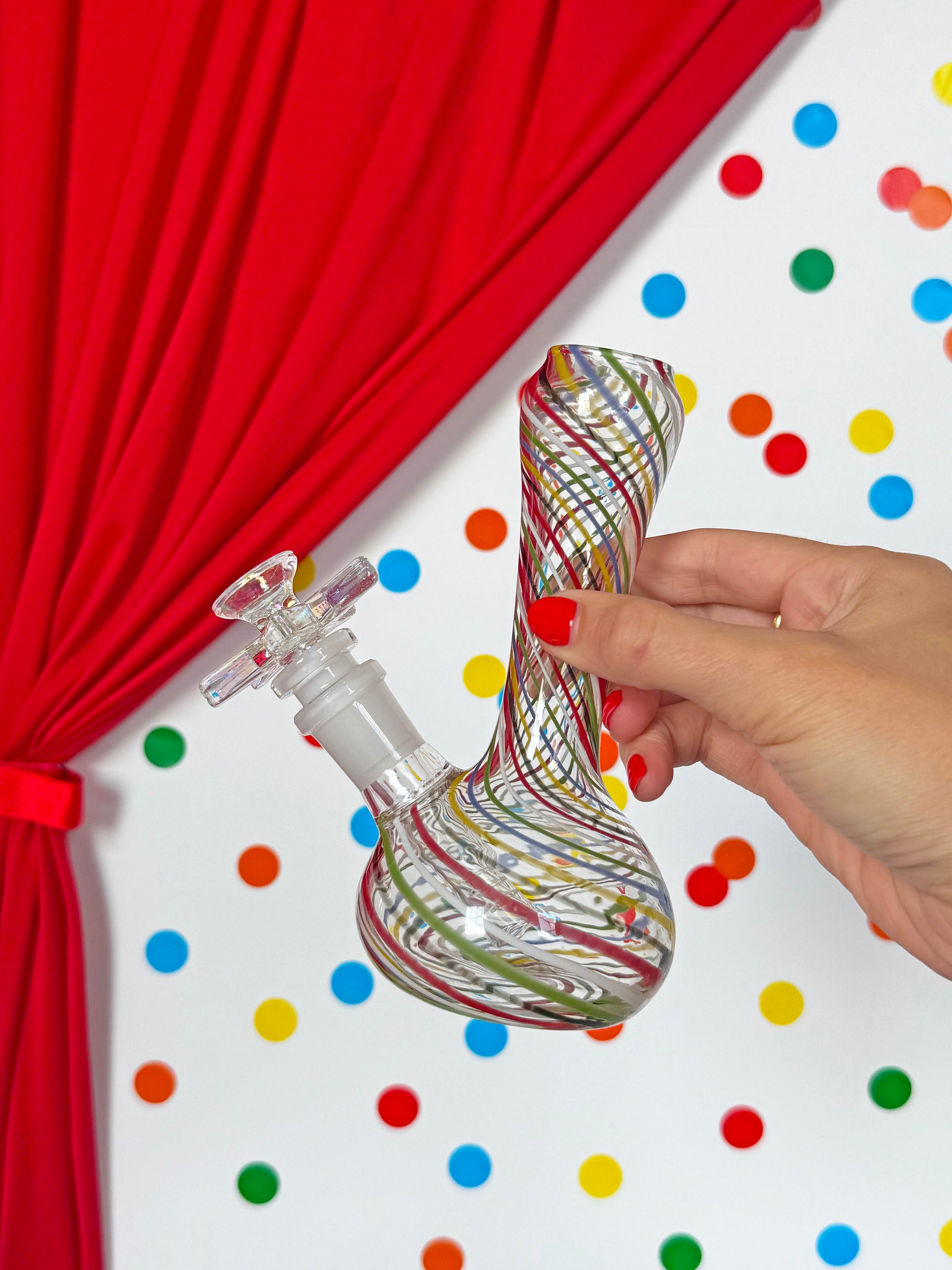 Rainbow Swirl Bong