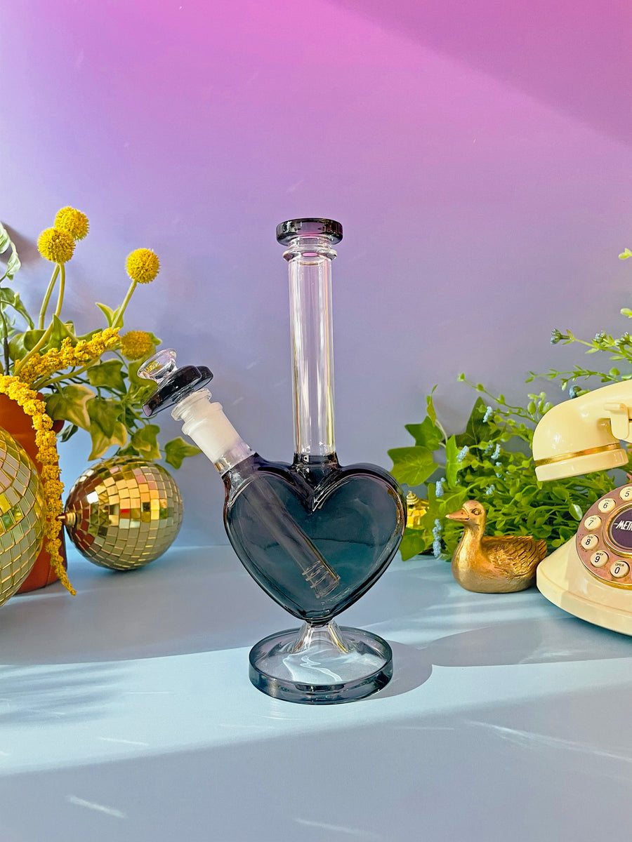 Heart Water Pipe - Black