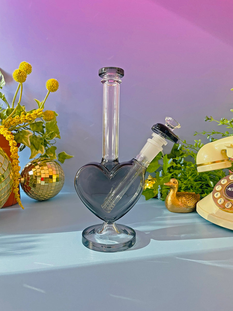 Heart Water Pipe - Black