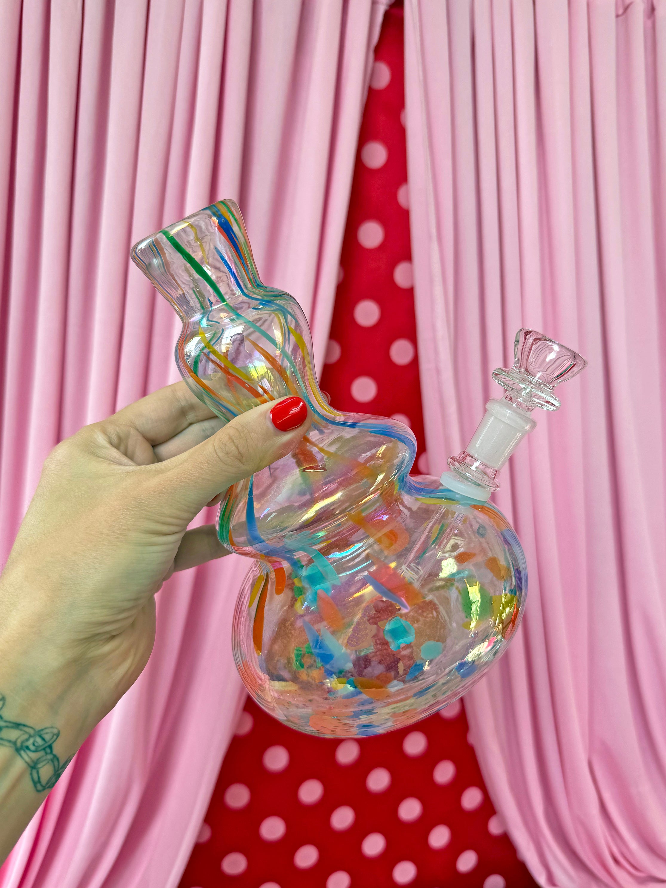 Rainbow Soft Glass Bong