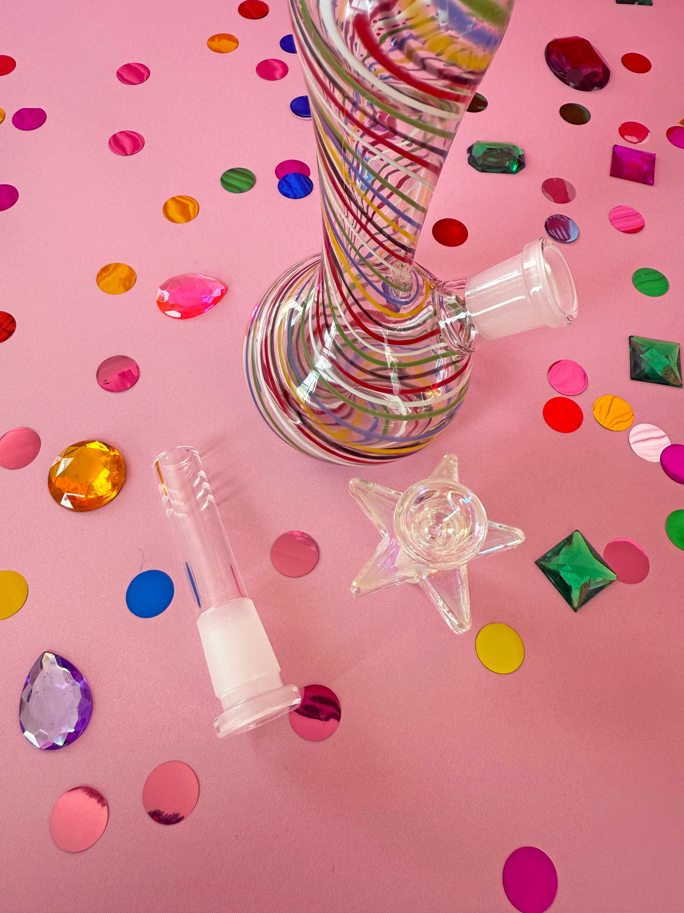 Rainbow Swirl Bong