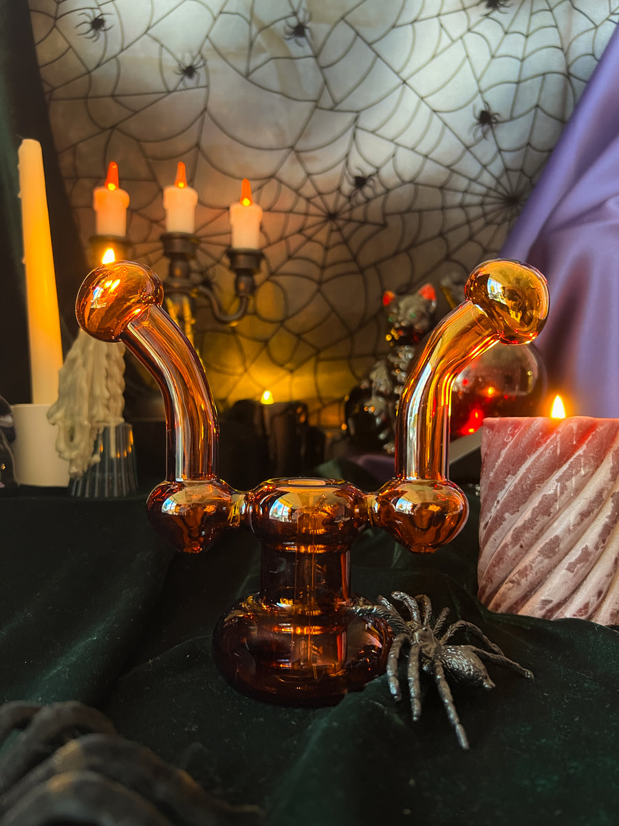 Buddy System Double Bubbler - Amber