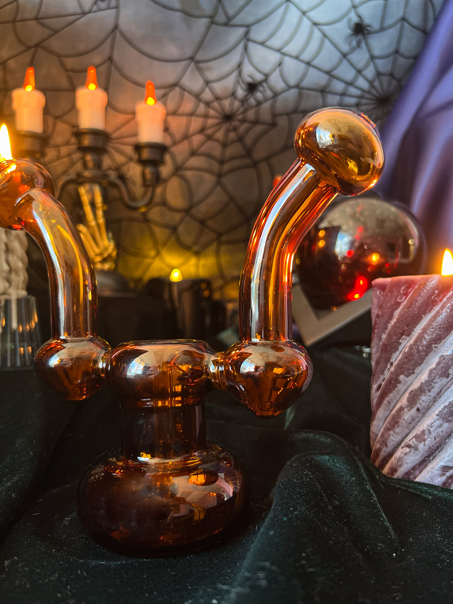 Buddy System Double Bubbler - Amber