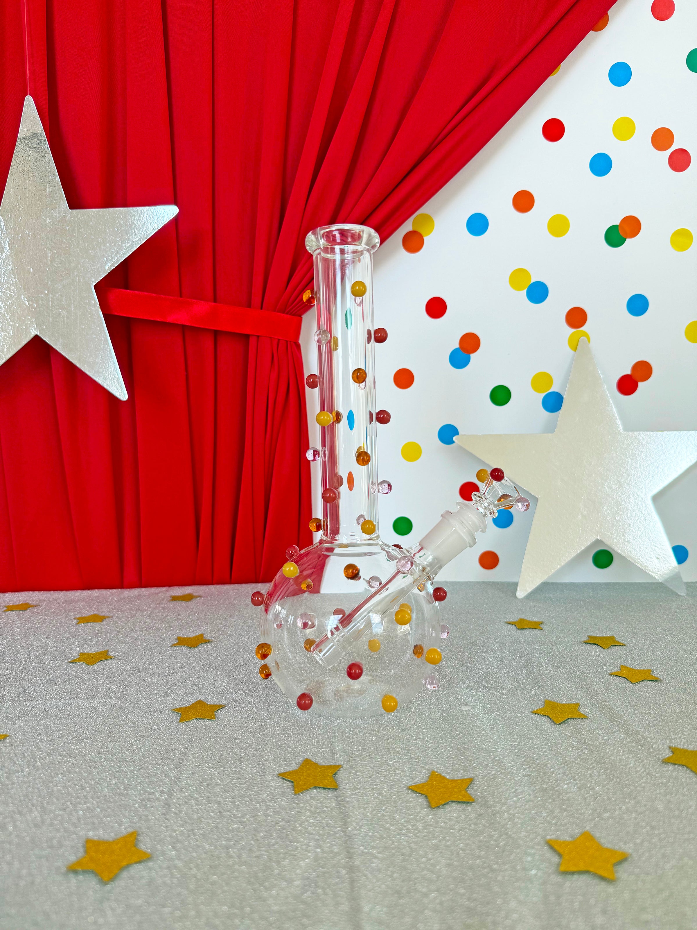 Circus Dots Bong- Transparent