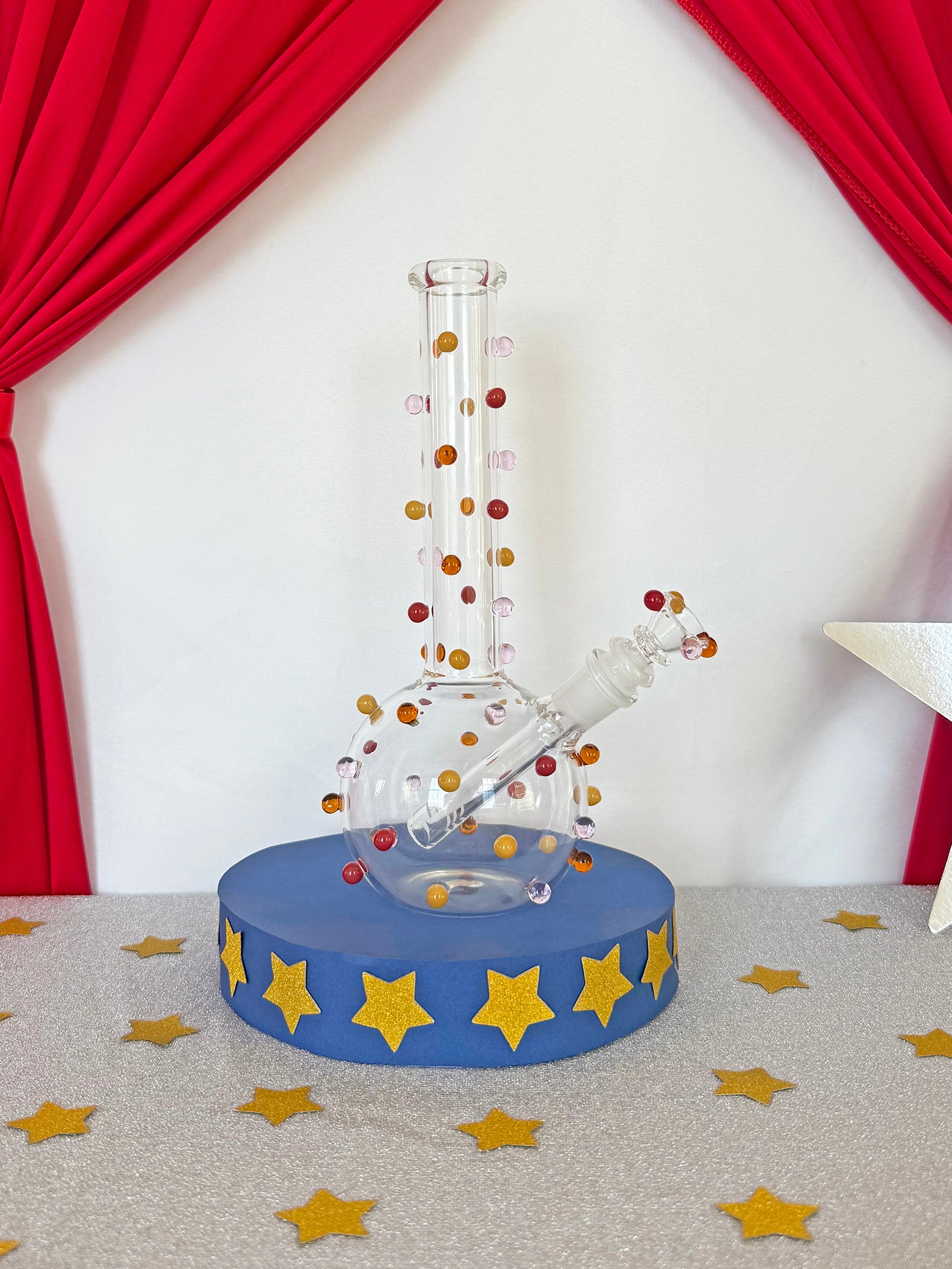 Circus Dots Bong- Transparent