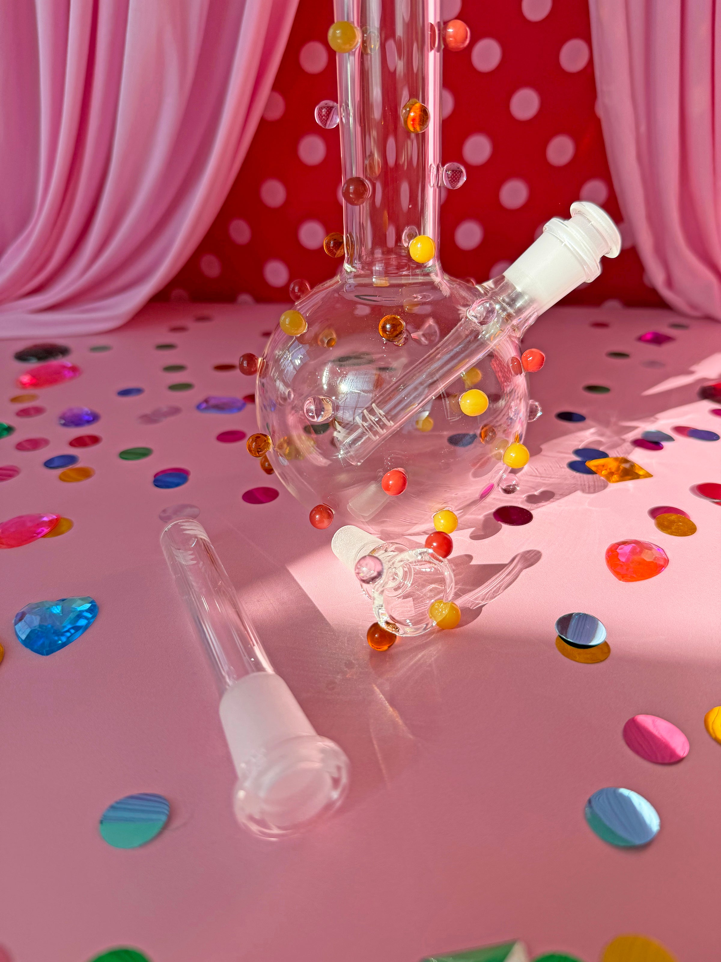 Circus Dots Bong- Transparent