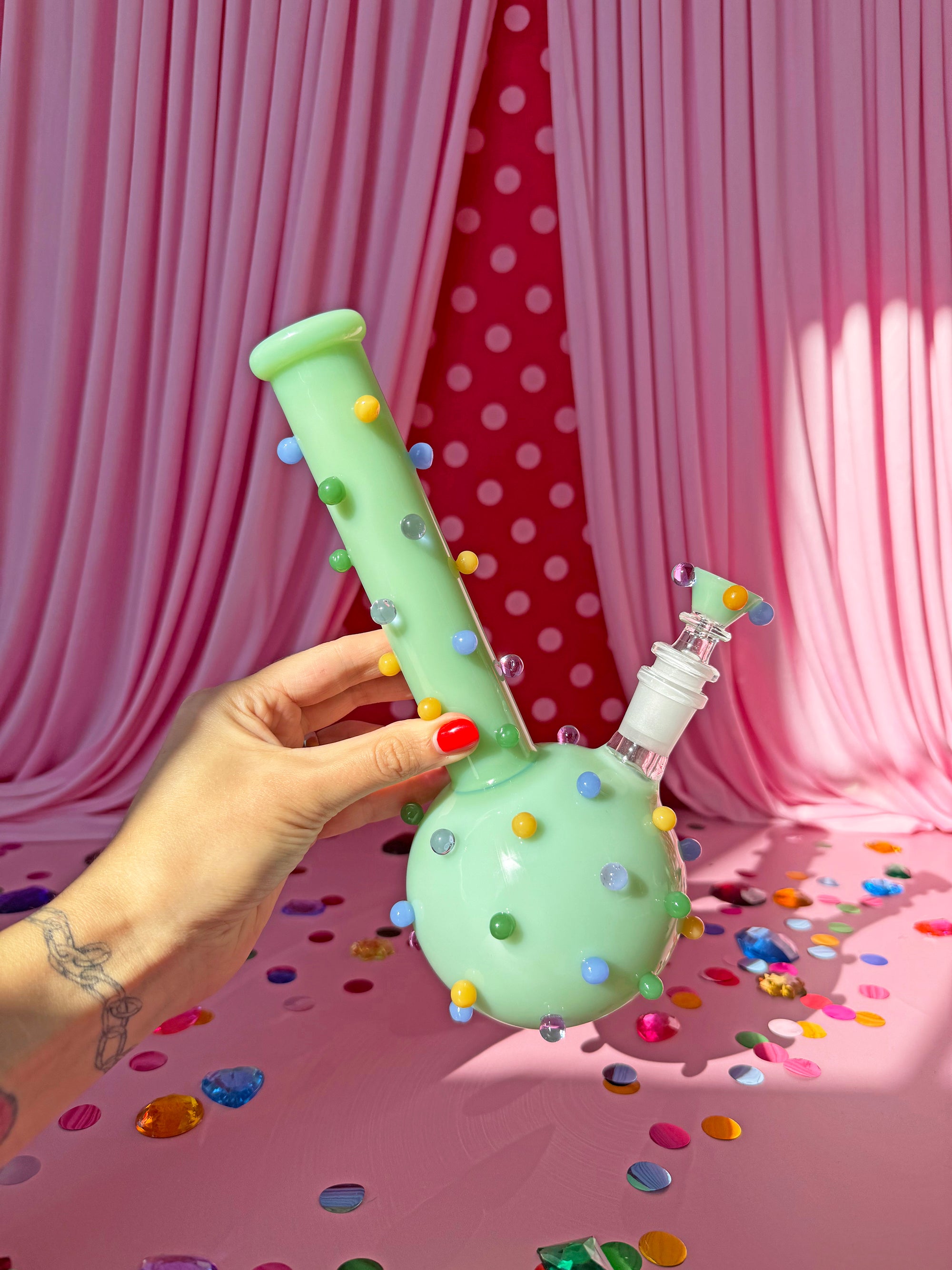 Circus Dots Bong- Jade